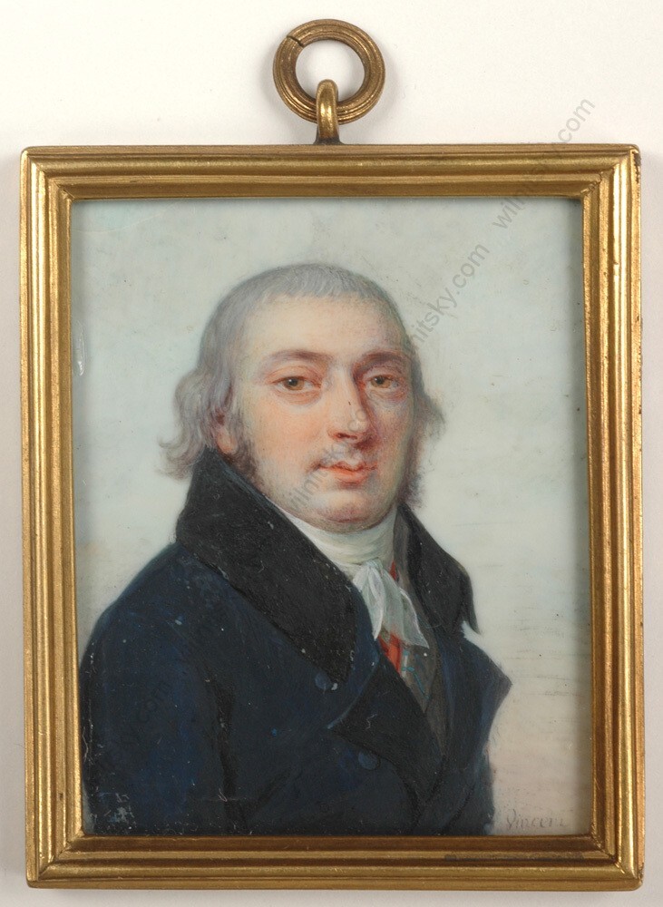 Antoine-Paul Vincent (fl. 1798/1817) «Portrait of gentleman» miniature, 1790s(m)