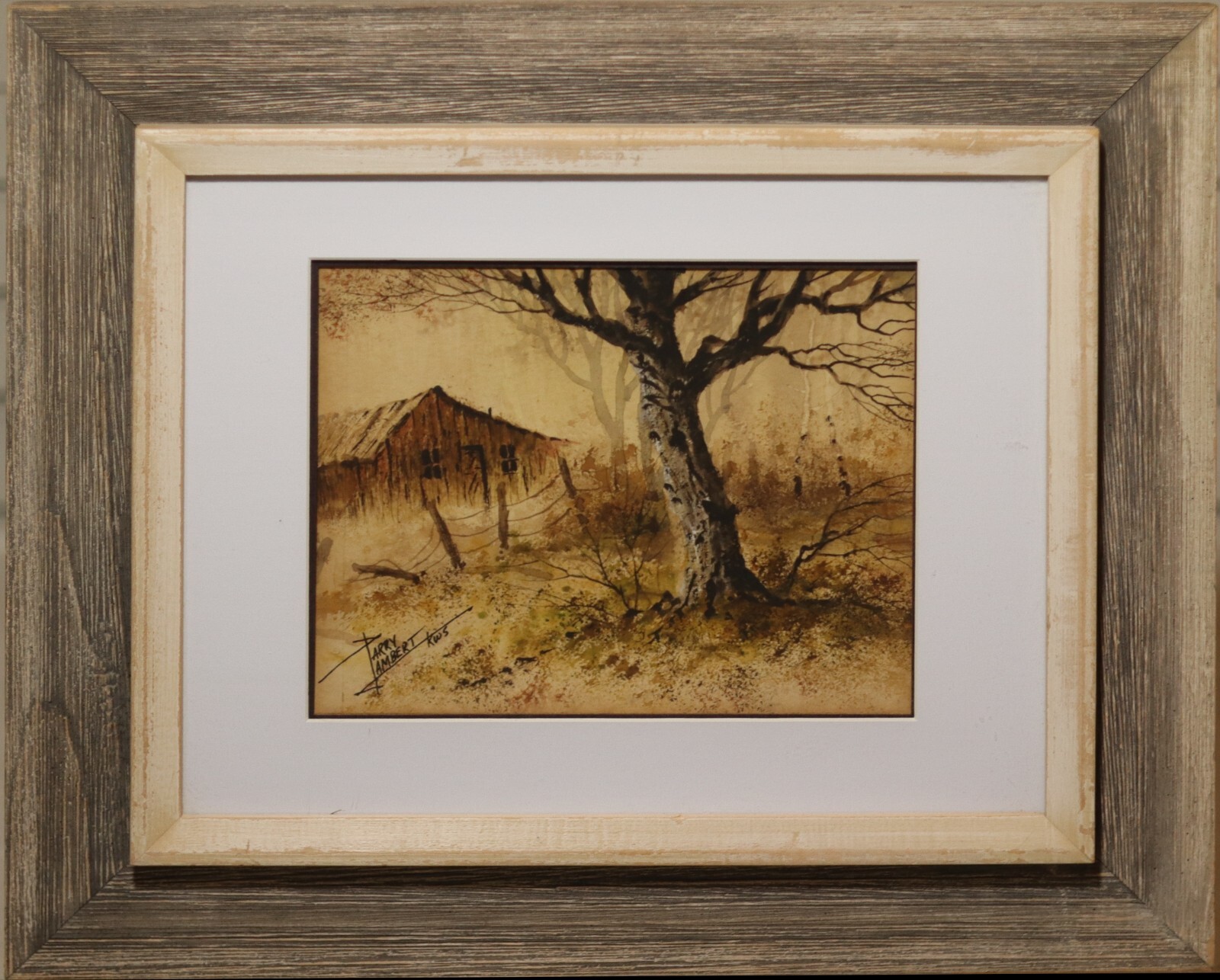 Rustic Rural Watercolor Painting R. Larry Lambert Kansas Watercolor Society KWS