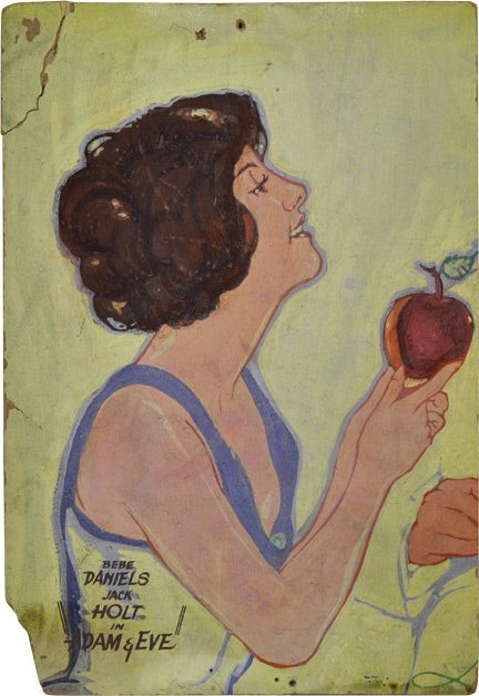 Lobby Art ORIGINAL PAINTING OF BEBE DANIELS ON BOARD CIRCA EARLY 1920S #126251