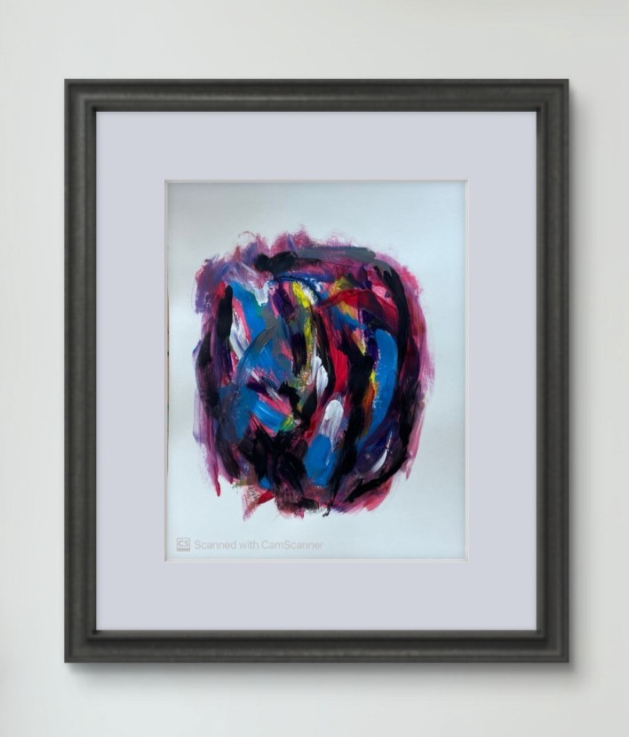 Messa Original Art: Spirits- Abstract Expressionism 11×14 Paper Signed Art