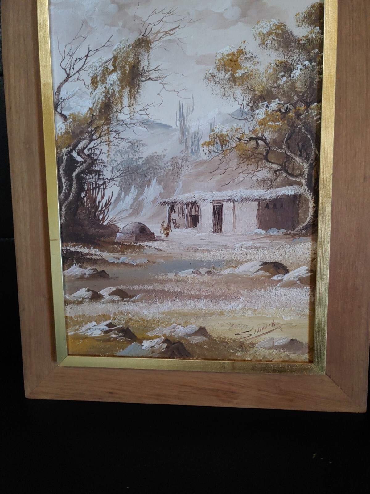 Bernardo Sincich Original Signed Painting Artwork Adobe Southwest Naturalism MCM
