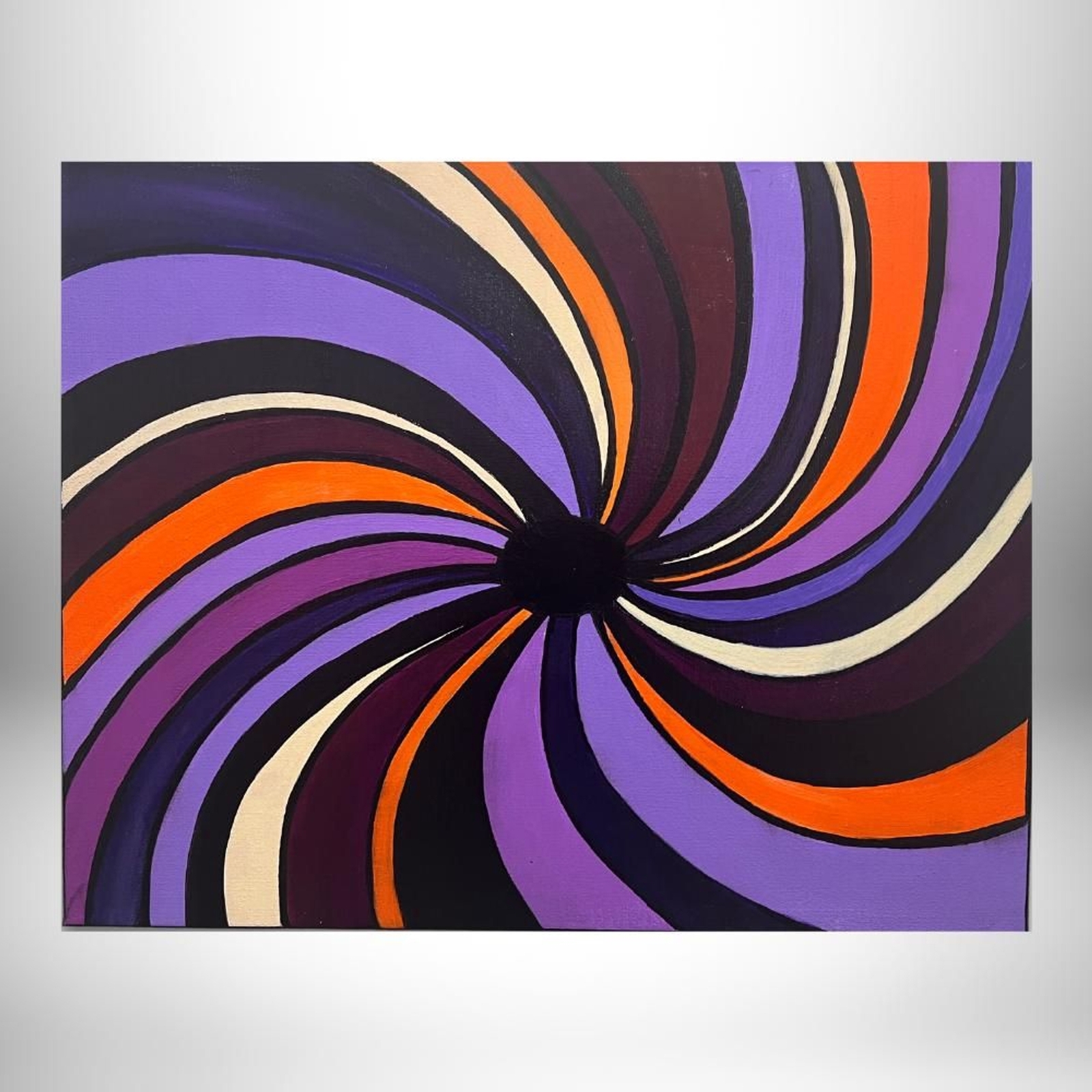 Abstract Spiral Painting Colors and Pattern of the 70s – Art By Frankie