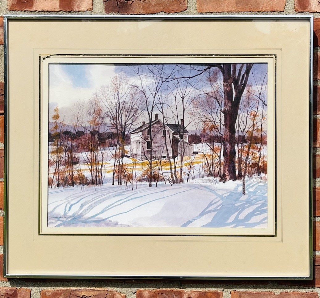 Tivoli New York Hudson Valley Artist George Englert Watercolor Painting. Signed