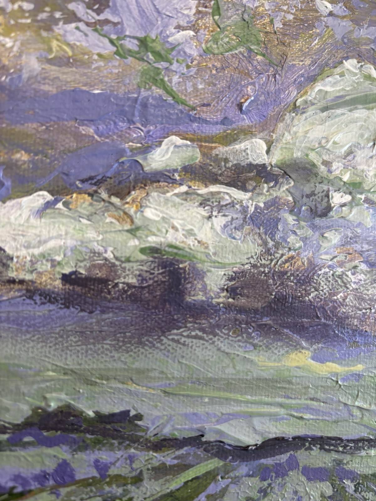 Lavender Landscape 11×14 Abstract Impression Original Art Canvas, One Of A Kind