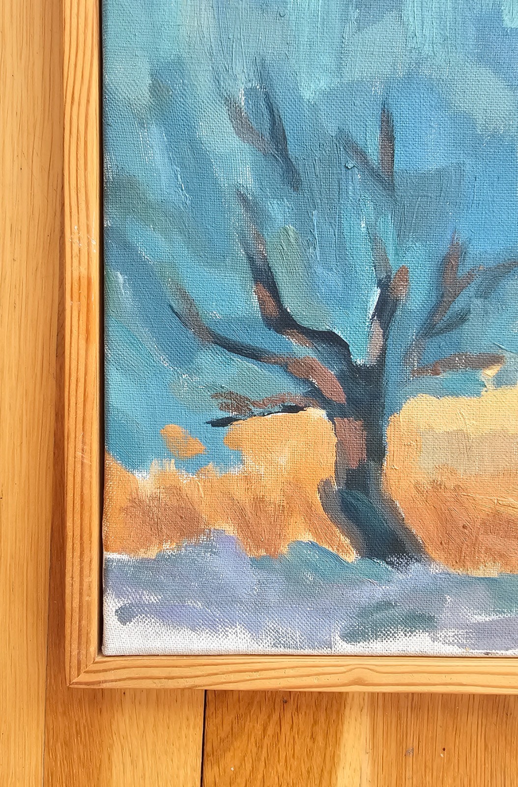 MODERNIST SCANDINAVIAN LANDSCAPE PAINTING PASTORAL HILLSIDE SCENE ITALY SIGNED