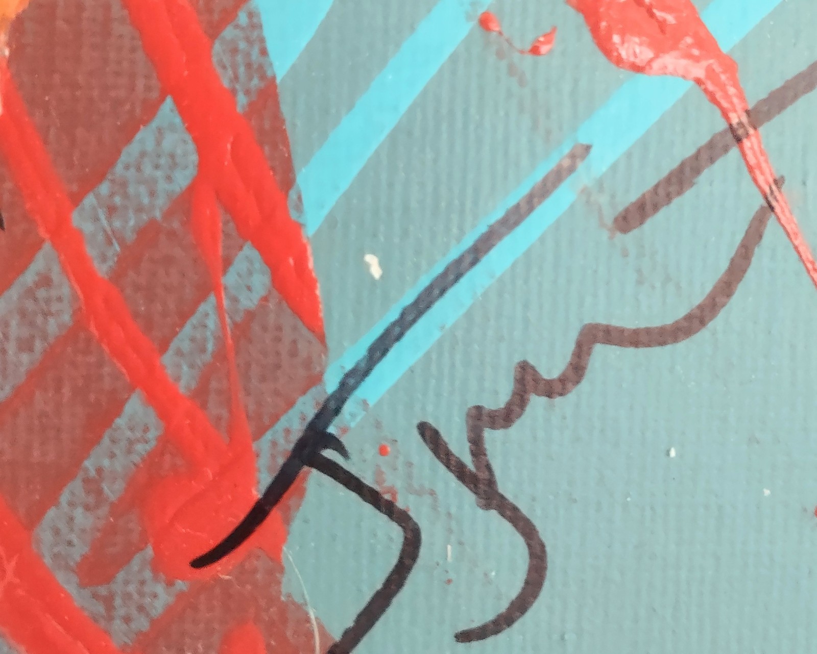 Abstract Acrylic & Paper Vibrant Color Painting on Canvas -«With or Without You»