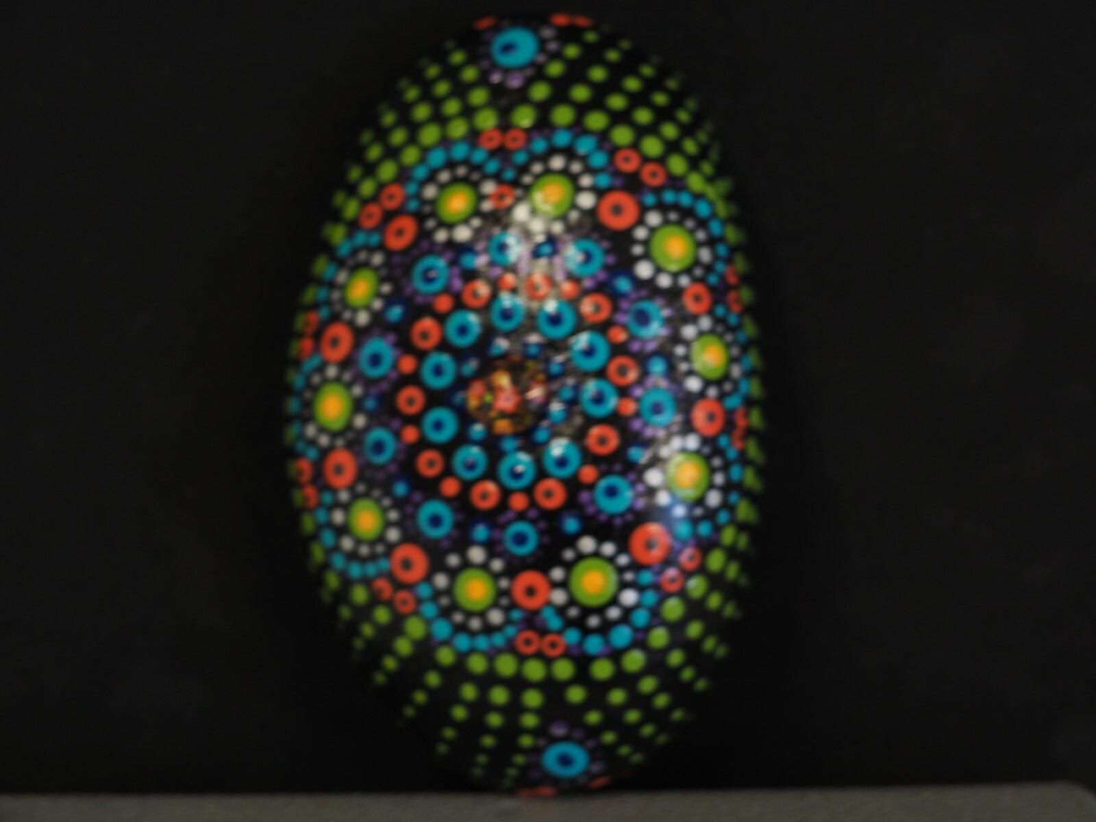 Handpainted Mandala Stone Peace Zen Healing Art Hippie Yoga Meditation Gift Rock