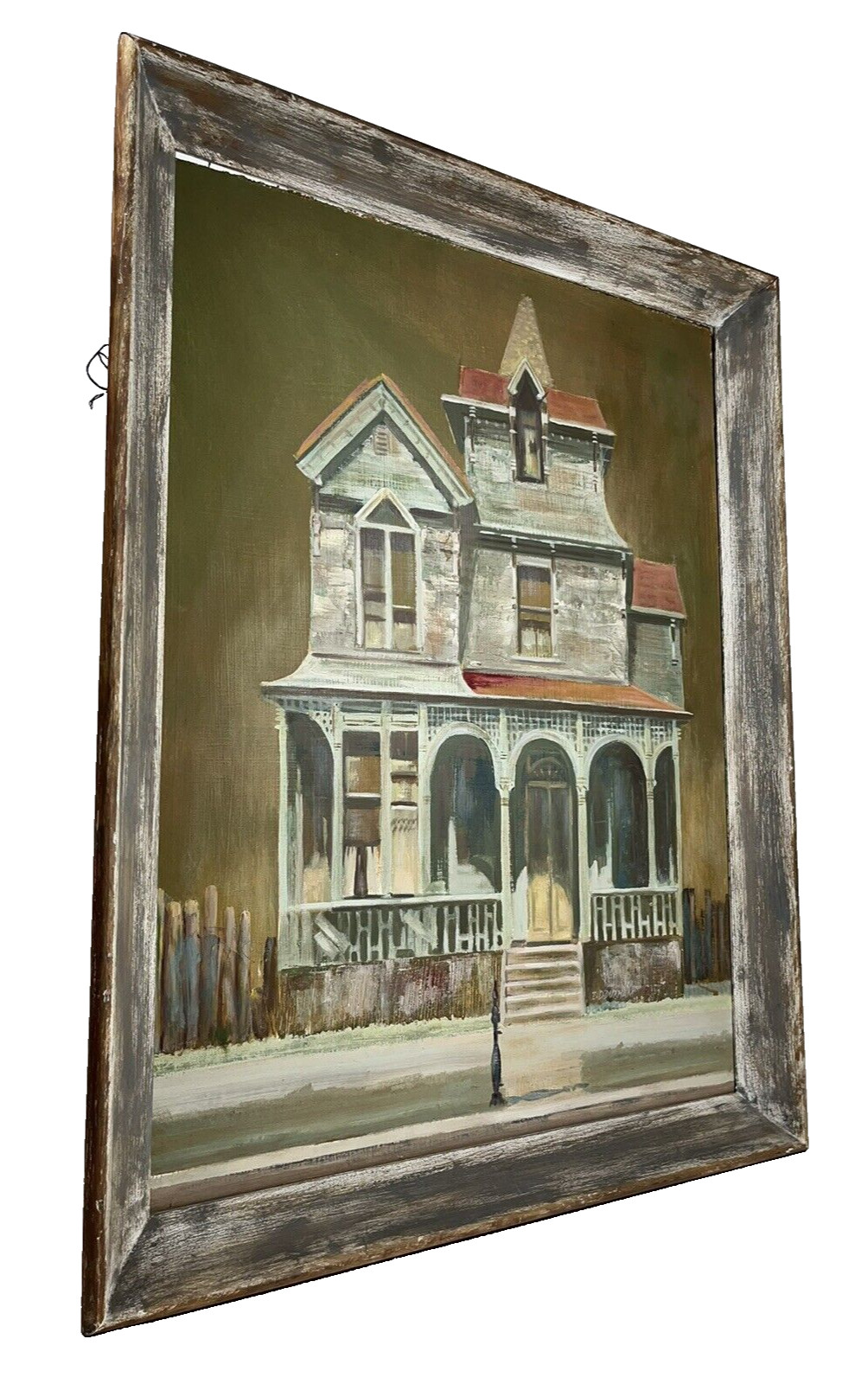 ISAIAH DAVIS DURHAM VIRGINIA ANTIQUE VICTORIAN HAUNTED BATES HOUSE PAINTING