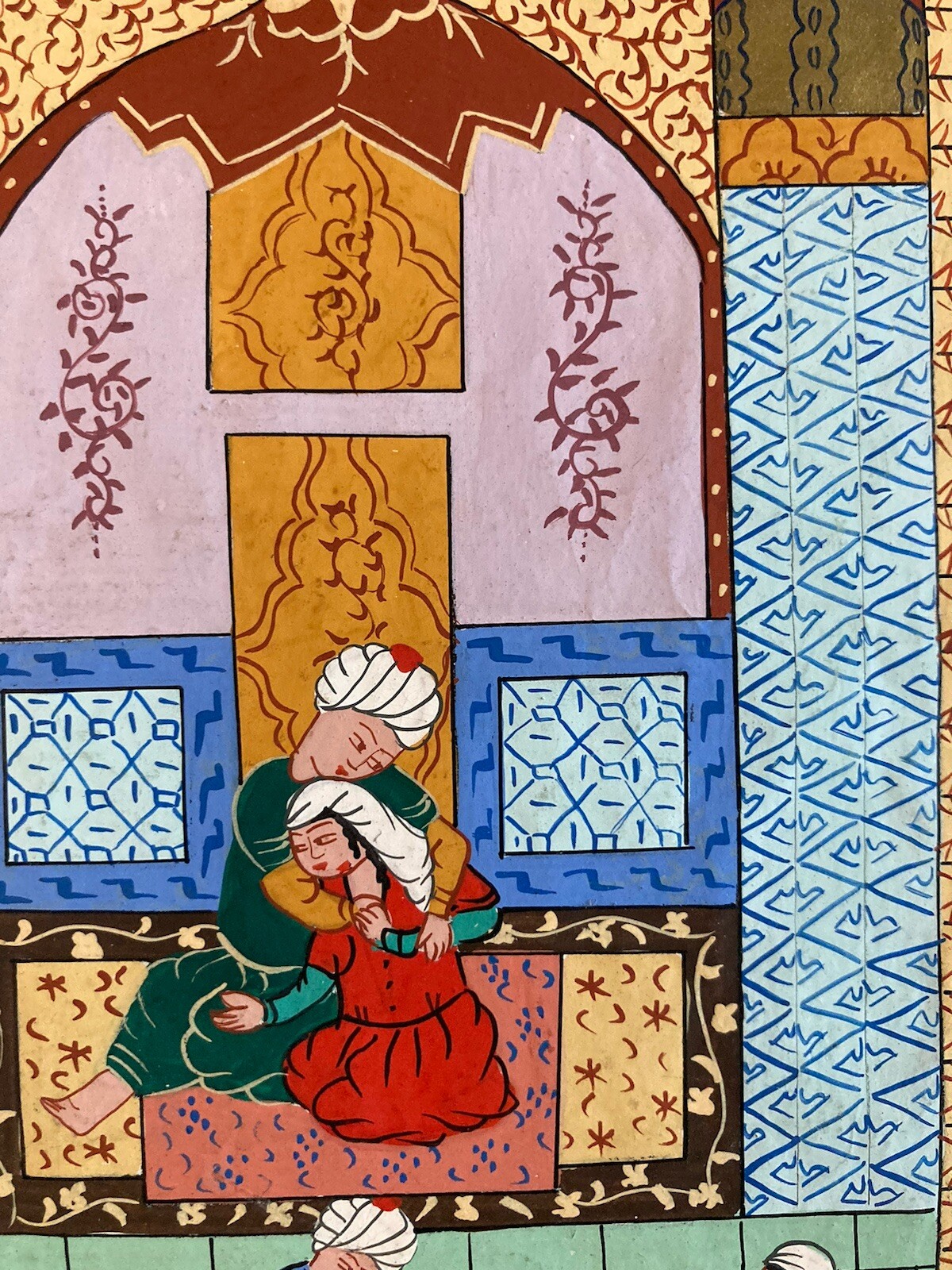 Rare Beautiful Persian Painting Illustration 19th Orientalist Orientalism Art