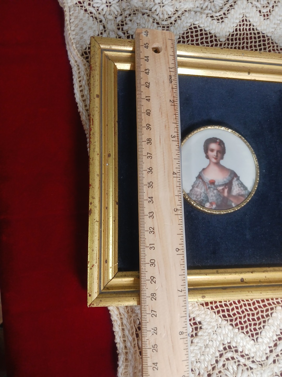 Miniature Painting Cameo Signed Limoges Coffee Tompson Co English Cottage