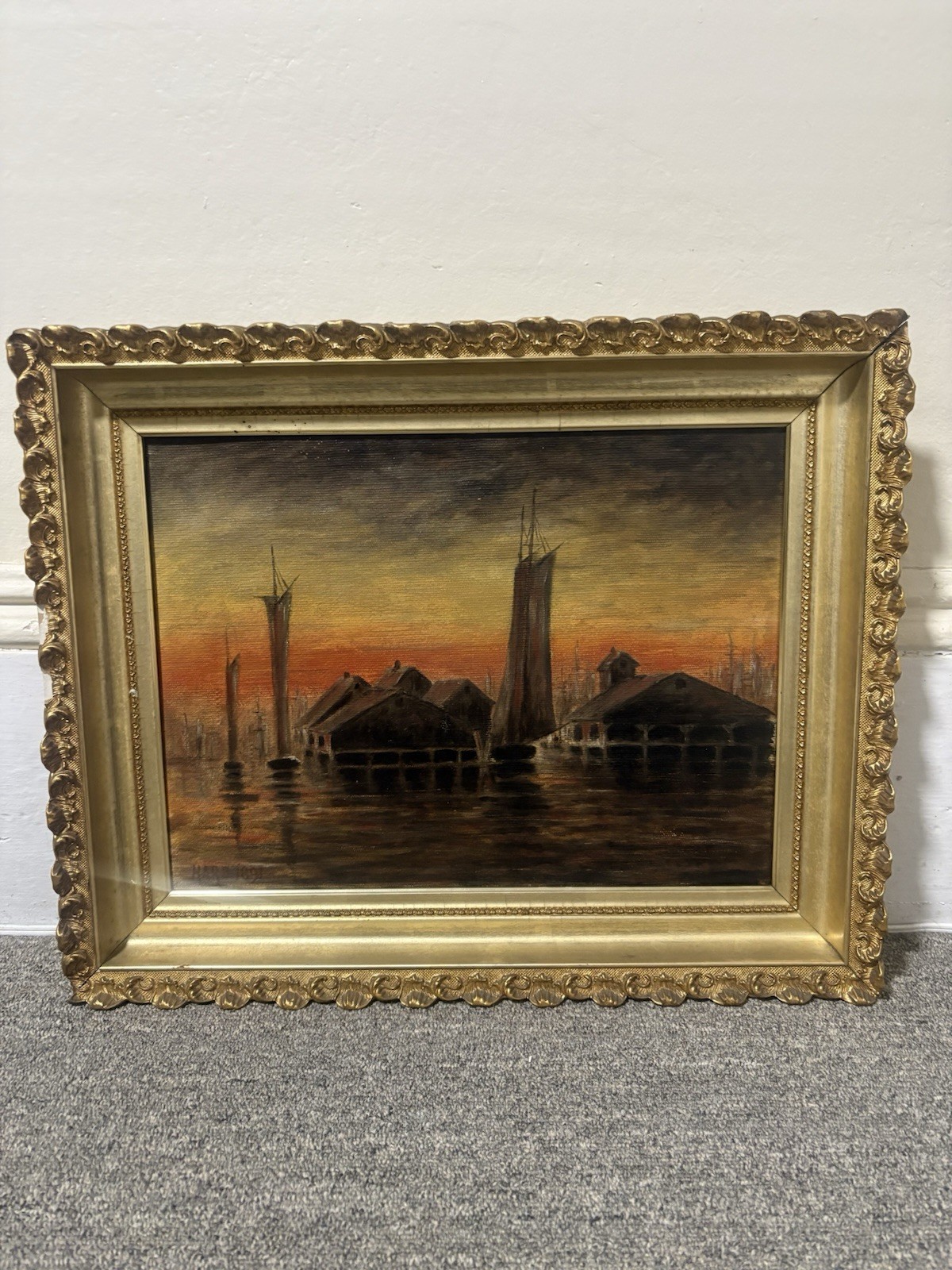 Rare Seascape Oil Painting From The Estate Of Supreme Court Justice David Souter
