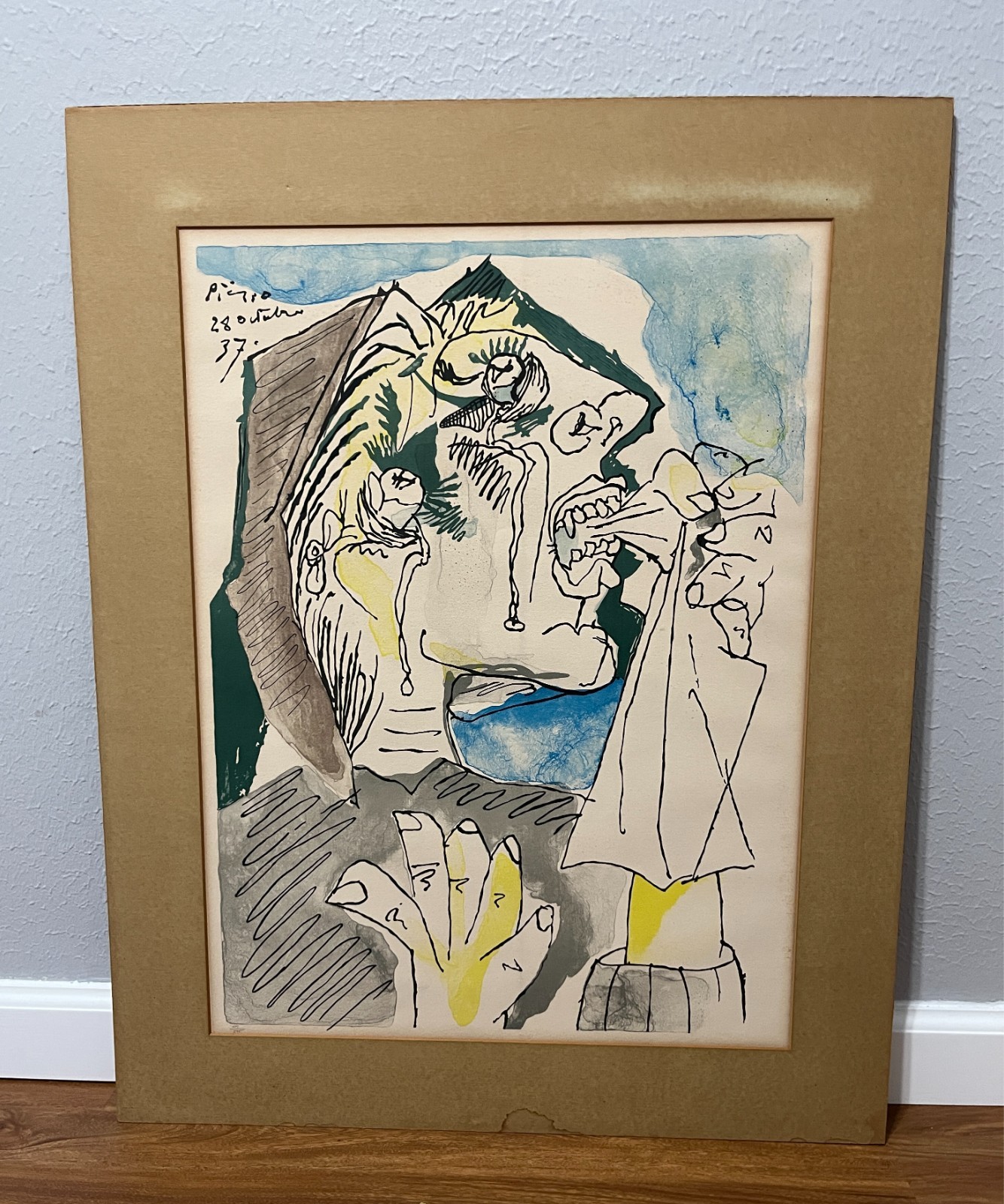 PABLO PICASSO The Weeping Woman Color Lithograph Limited Edition Print #214/375