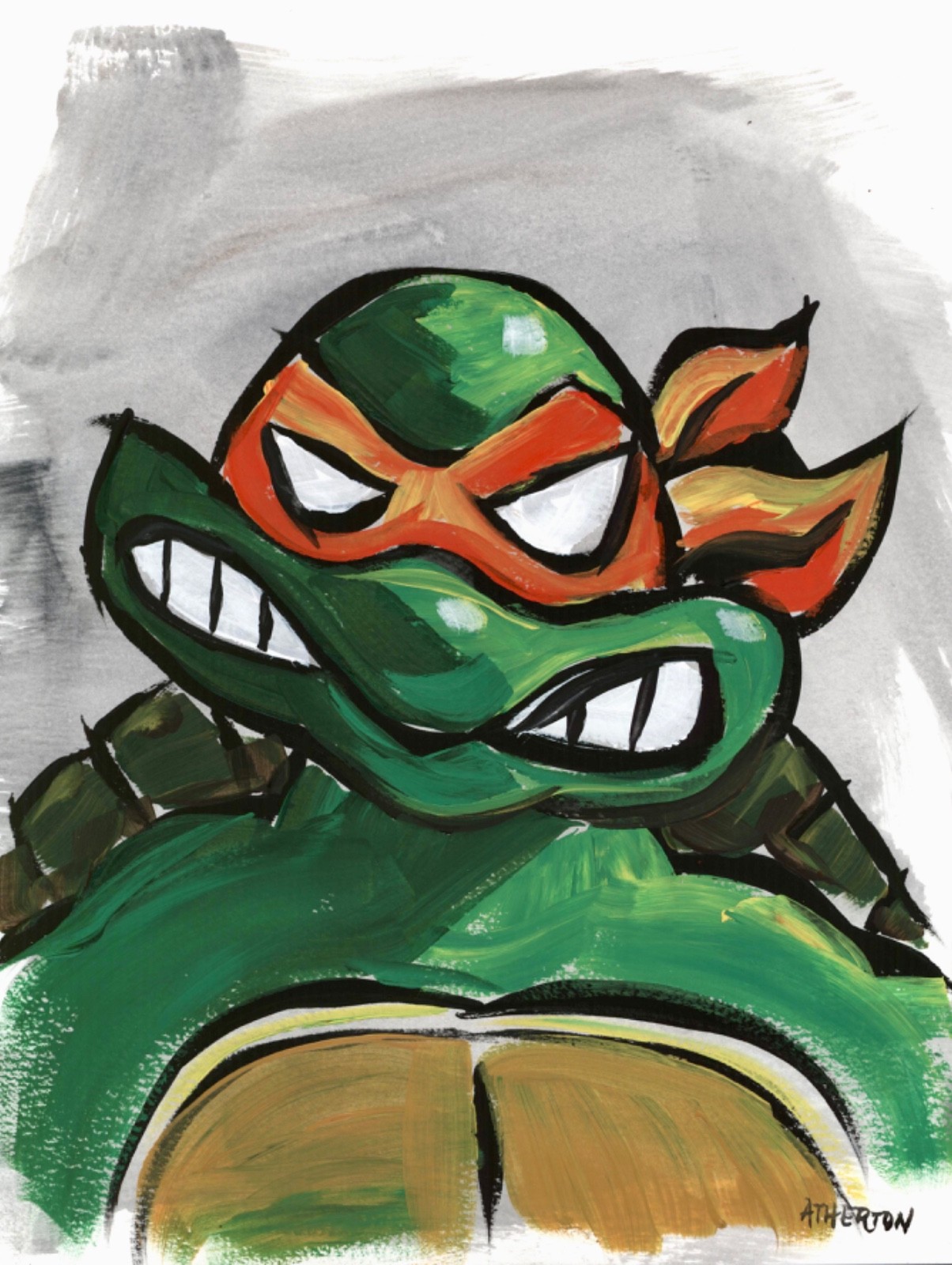 Atherton 9×12 Original all 4 Collection POP Art «Teenage Mutant Ninja Turtles»