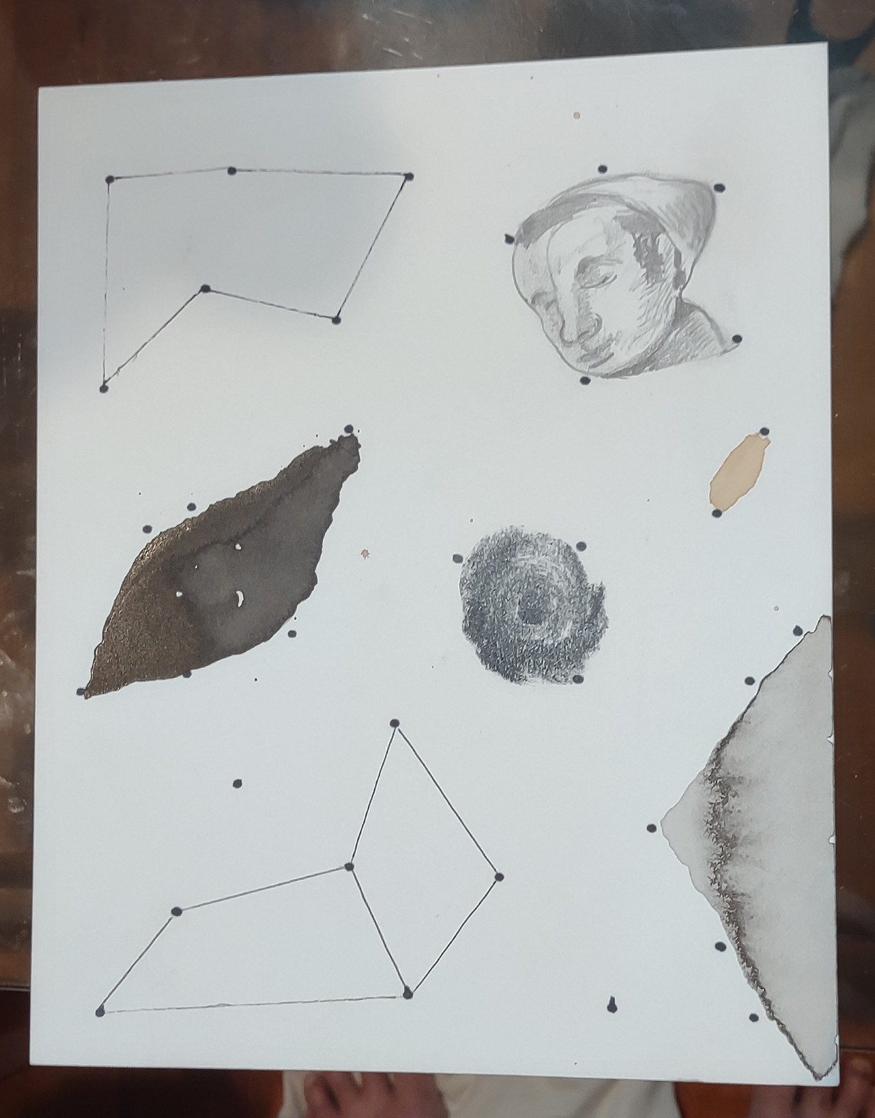Francesco X. Siqueiros «Untitled (Nino)» Mixed Media On Poster Board. Original.