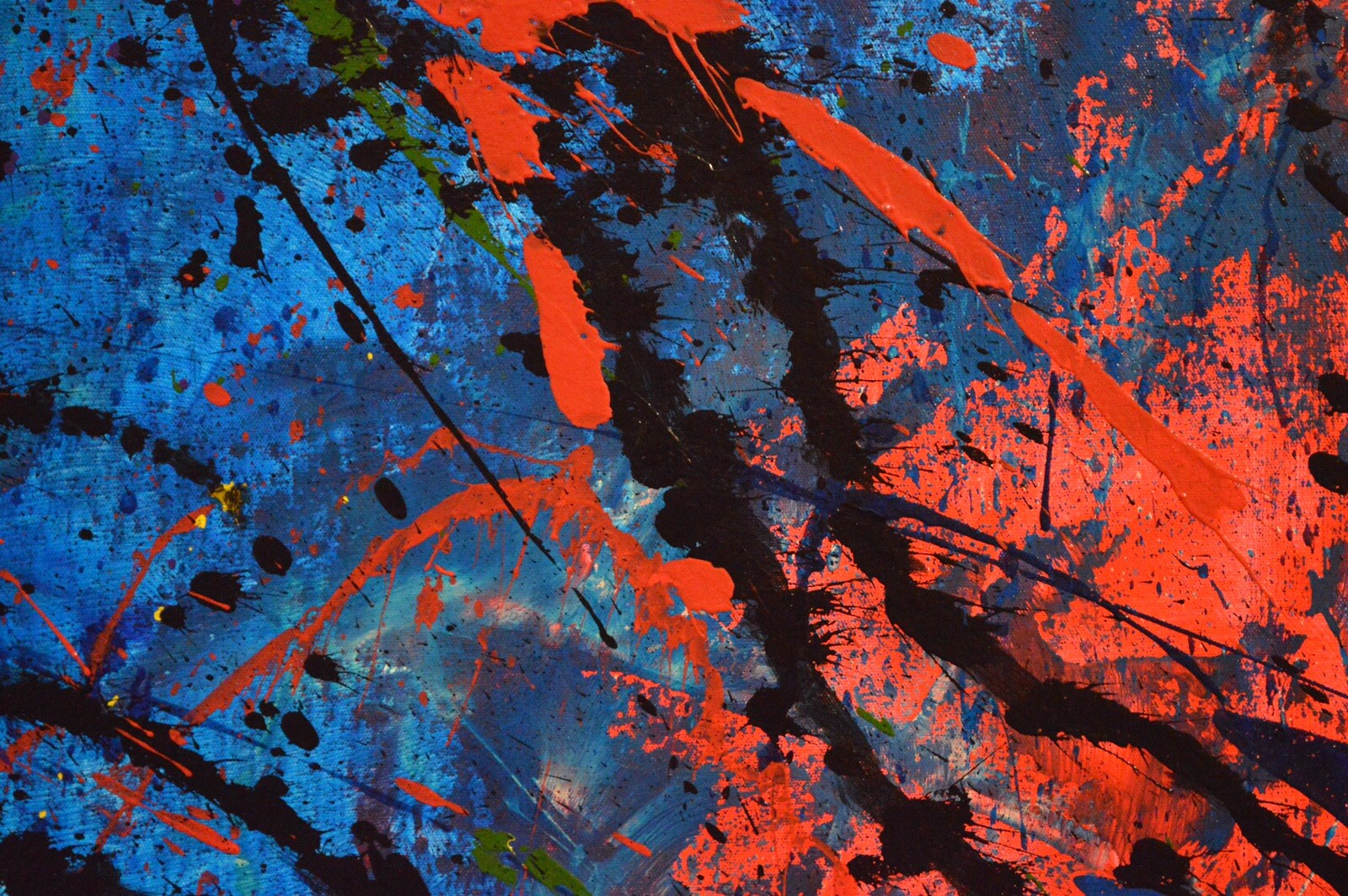 Jackson Pollack style ￼painting￼ 72” X 60”Acrylic, Abstract,POP,XL,Modern,Landsc