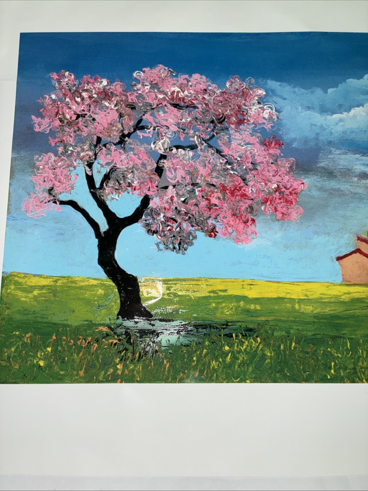 David Najar “Rural Home” lithograph w/ Spot Varnish-Park West Gallery COA 10×12