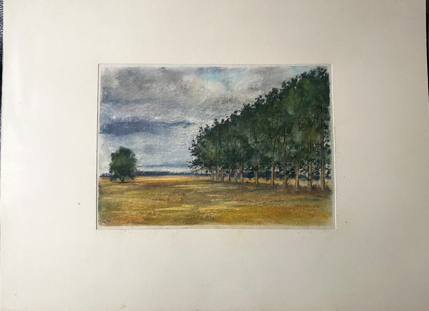 Franz Ehmke 1928-2018 DDR Painter Trees In Landscape Brandenburg Meadows Fields