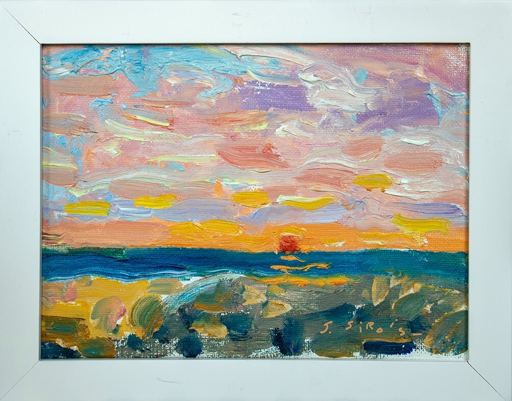 Sunset Reflections, Original Oil Painting 6″x8″