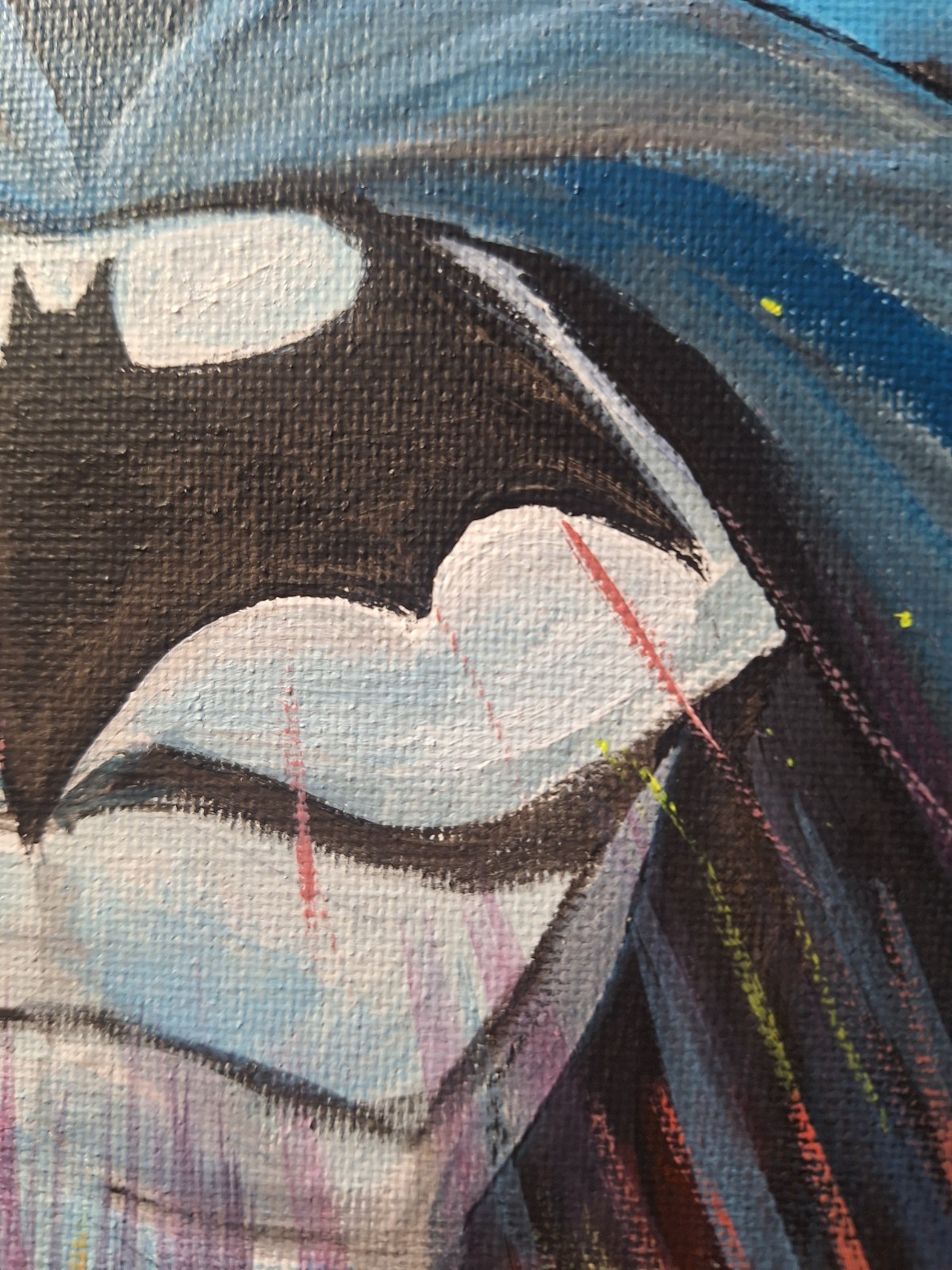 Batman In Action Stretched Canvas 8×10 Painting