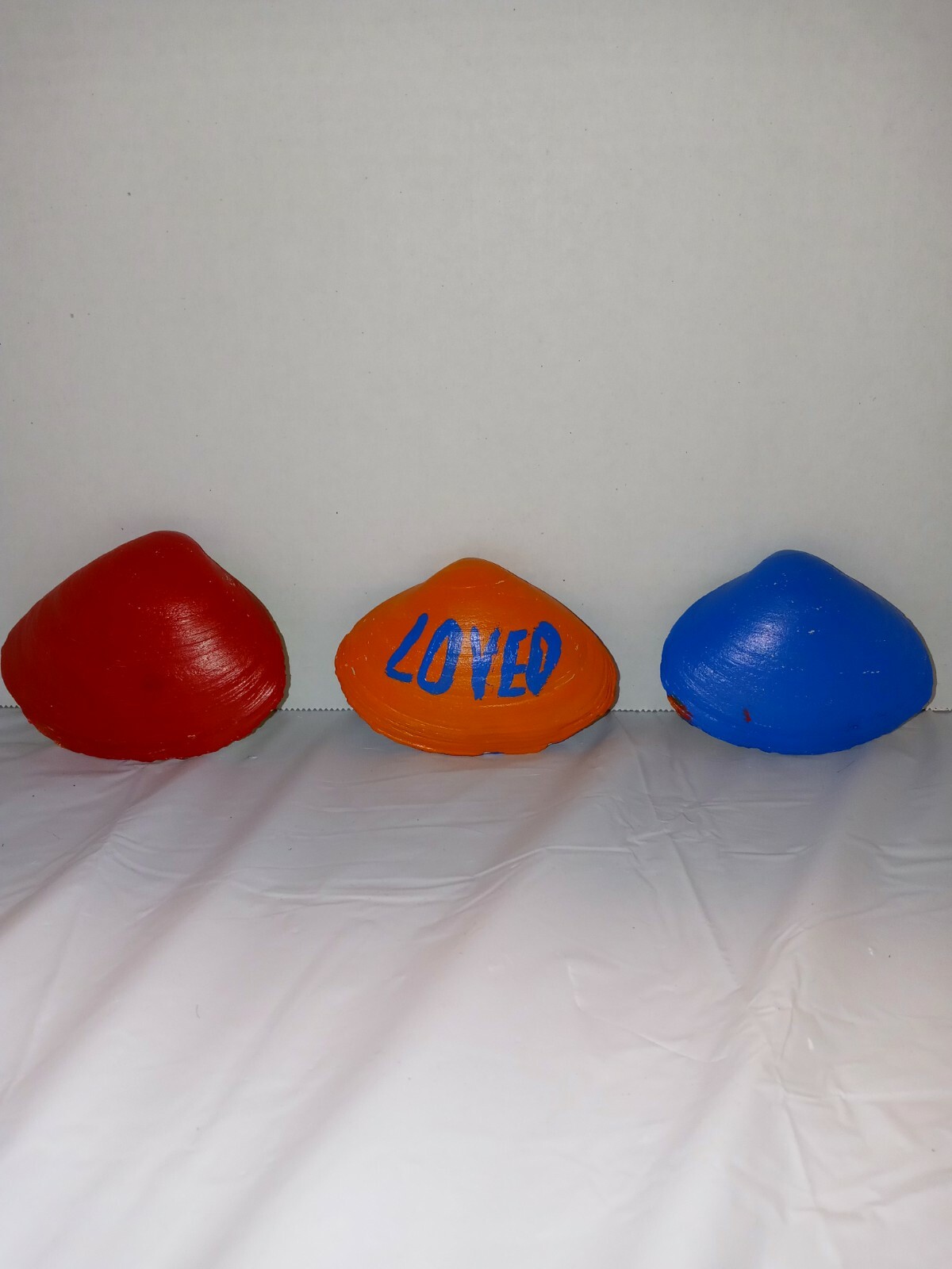Hand painted sea shells, one of a kind works of art.