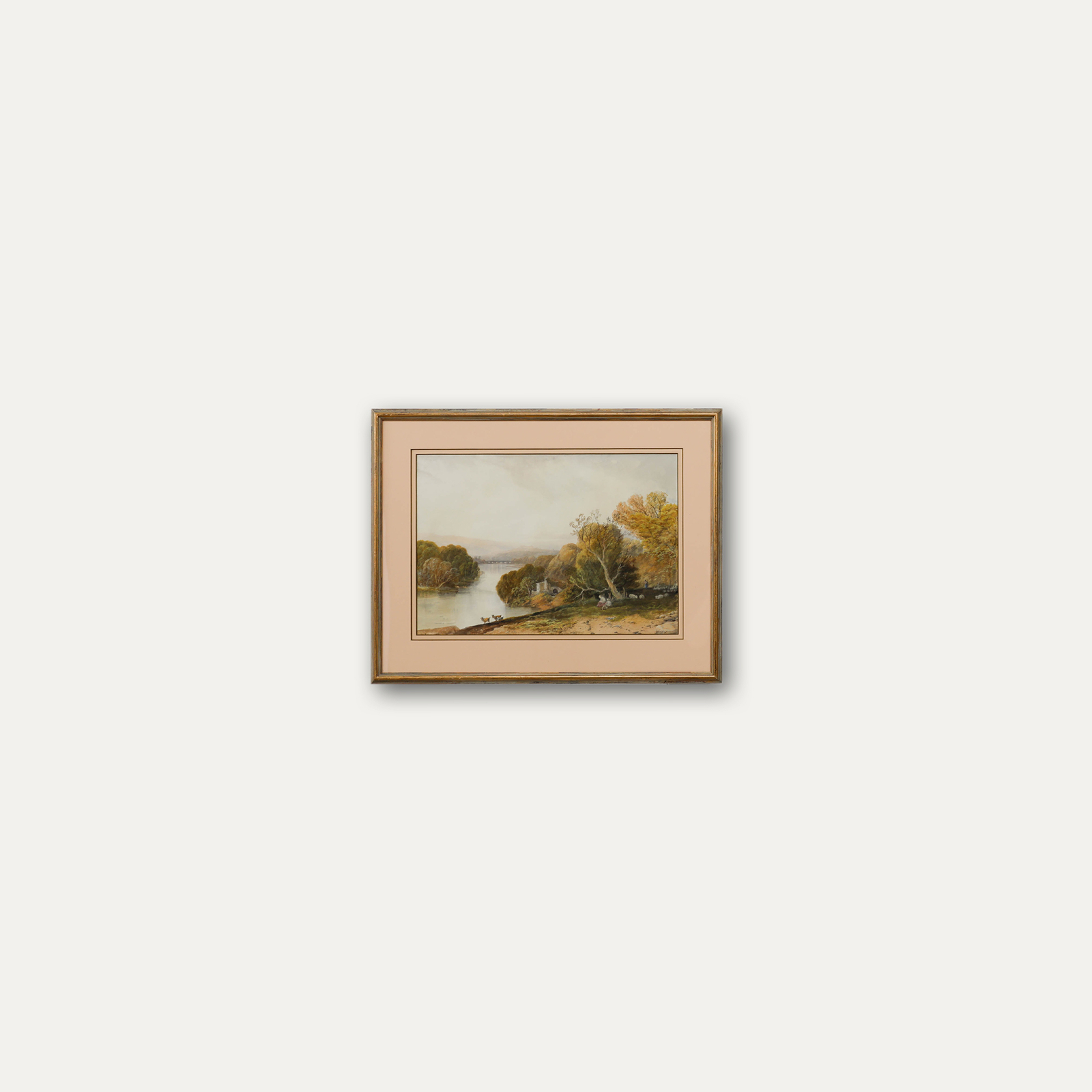 19th Century Watercolour – Landscape with Castle Ruins