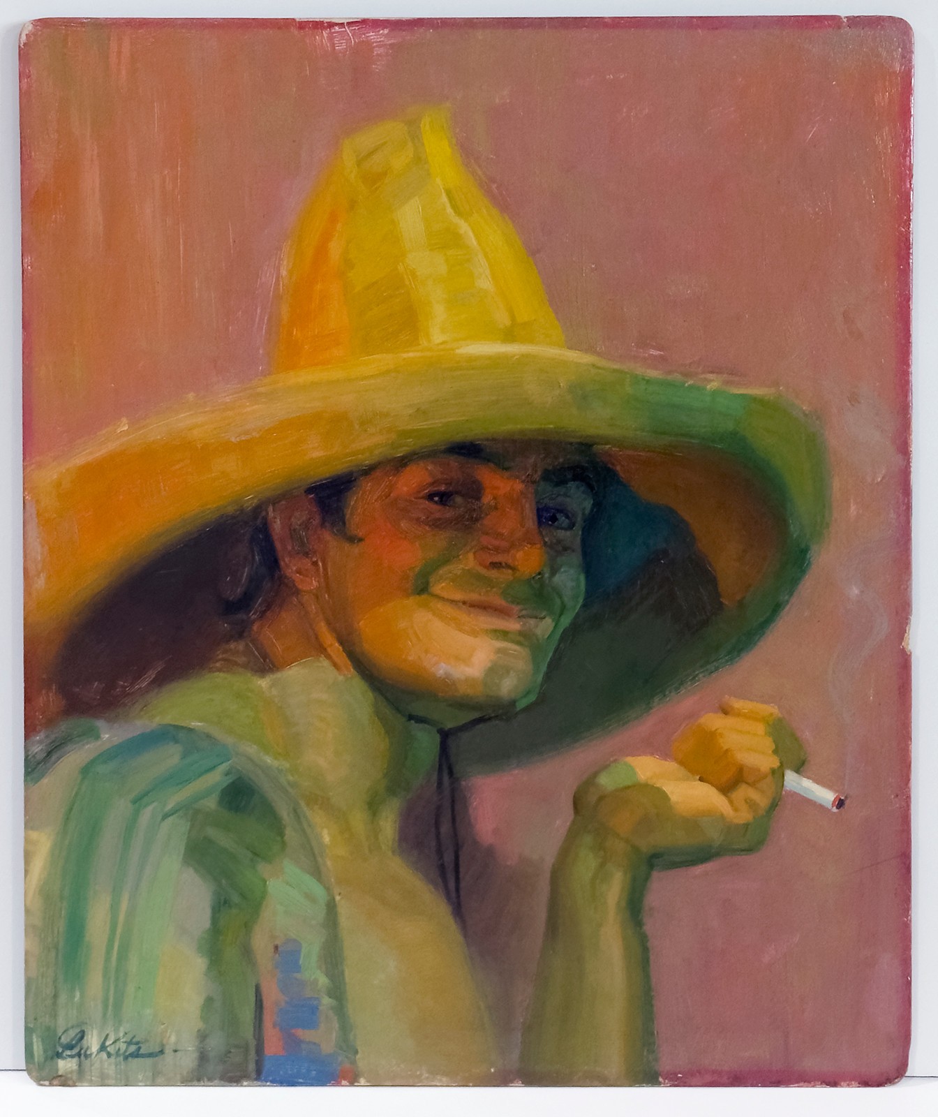 Vintage Theodore Lukits original oil painting 1930’s. Oil on masonite. 20”X24”