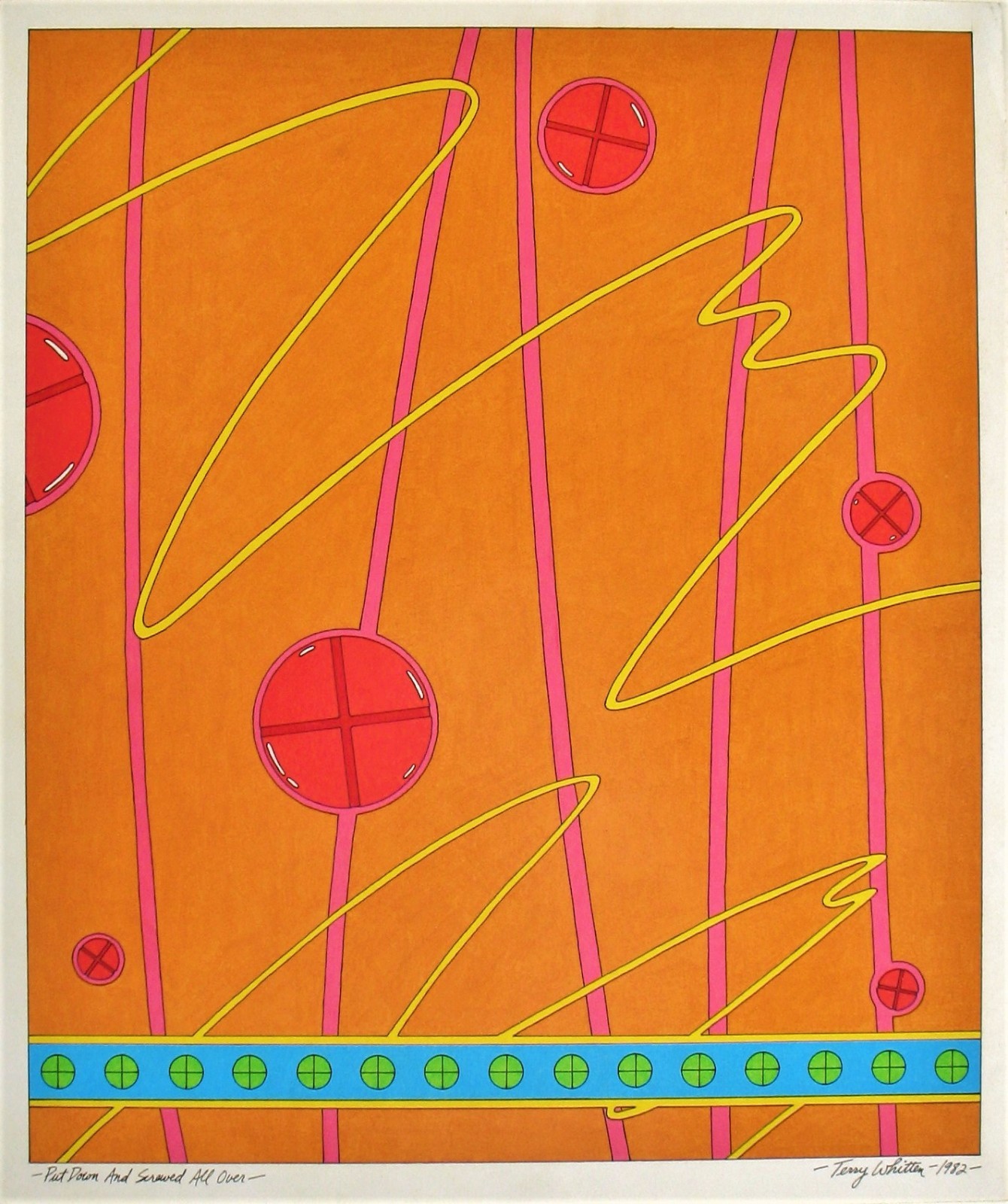 Put Down And Screwed All Over (1982) – 16”x19” – colored pencil & ink on paper