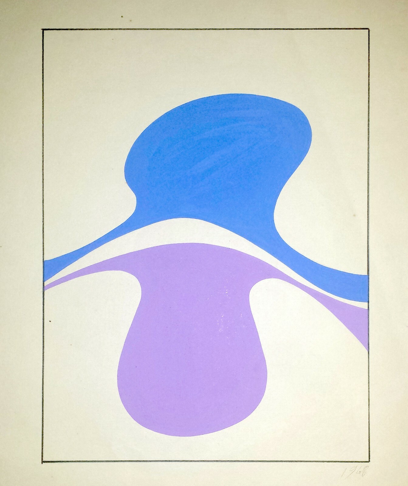 SALVADOR CORRATGE Acrylic on paper 1968. Cuban Art Painting.