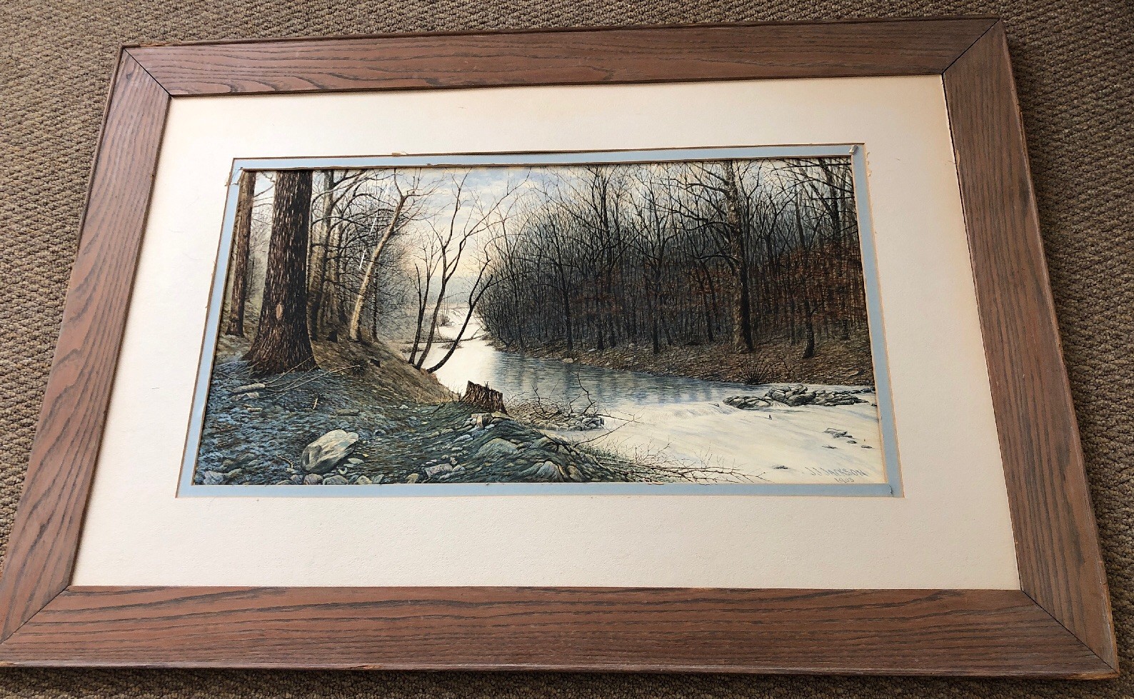 1903 J.J. Jackson Original Gouache Early California Artist RARE