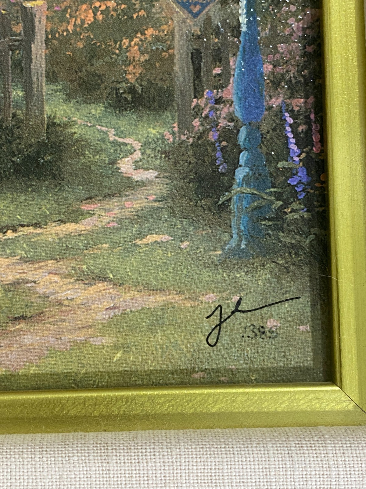 Thomas Kinkade «Candlelight Cottage» Framed Oil on canvas.