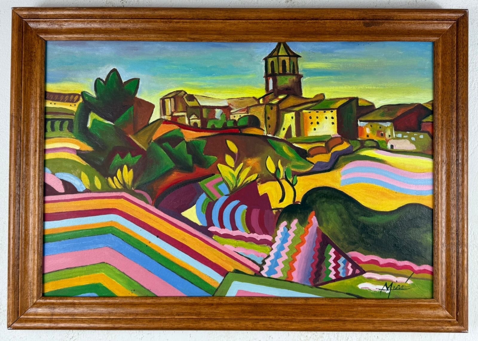 Joan Miró (Handmade) Oil On Canvas Painting signed and stamped