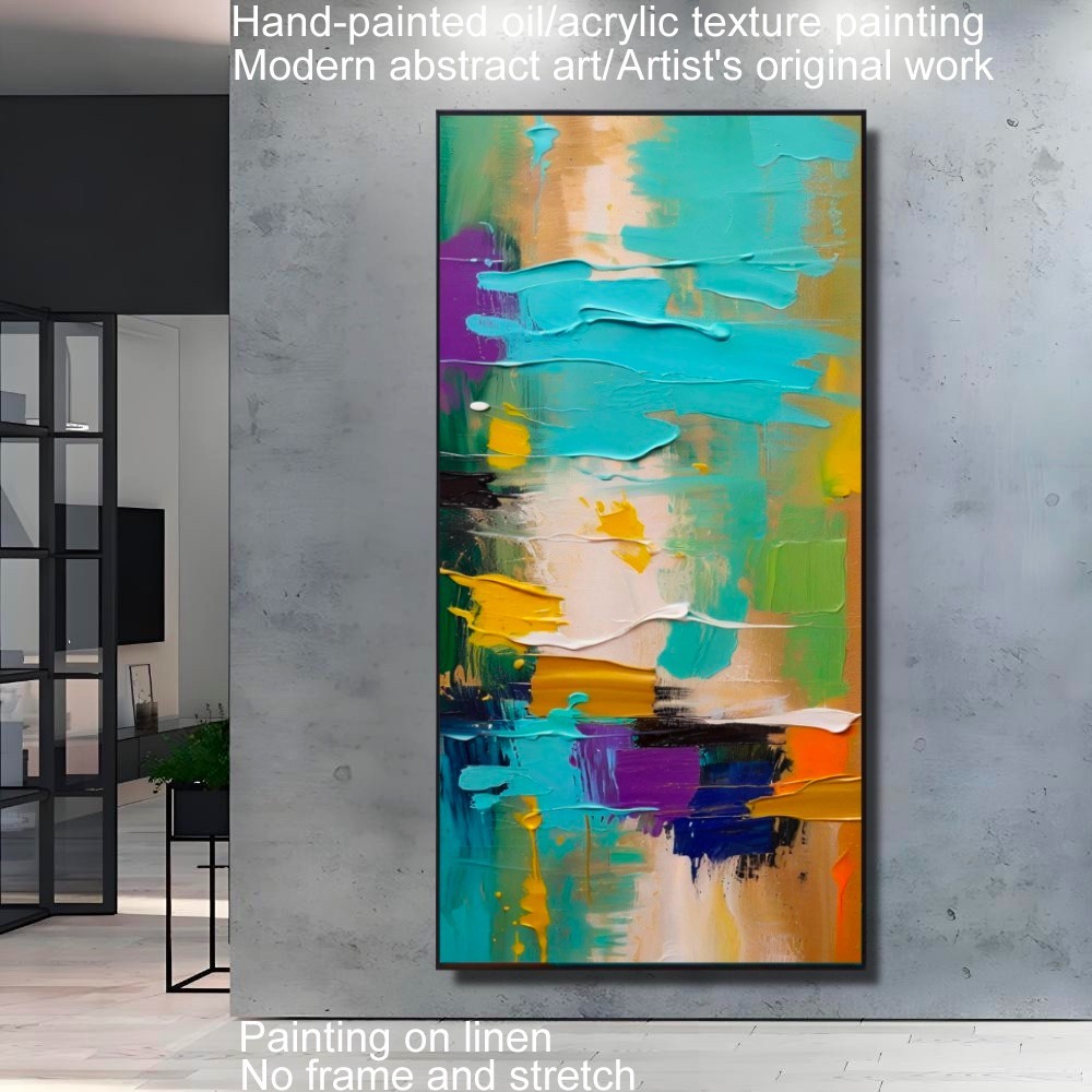 Hand-painted acrylic/oil paintings original works by artist, modern abstract art