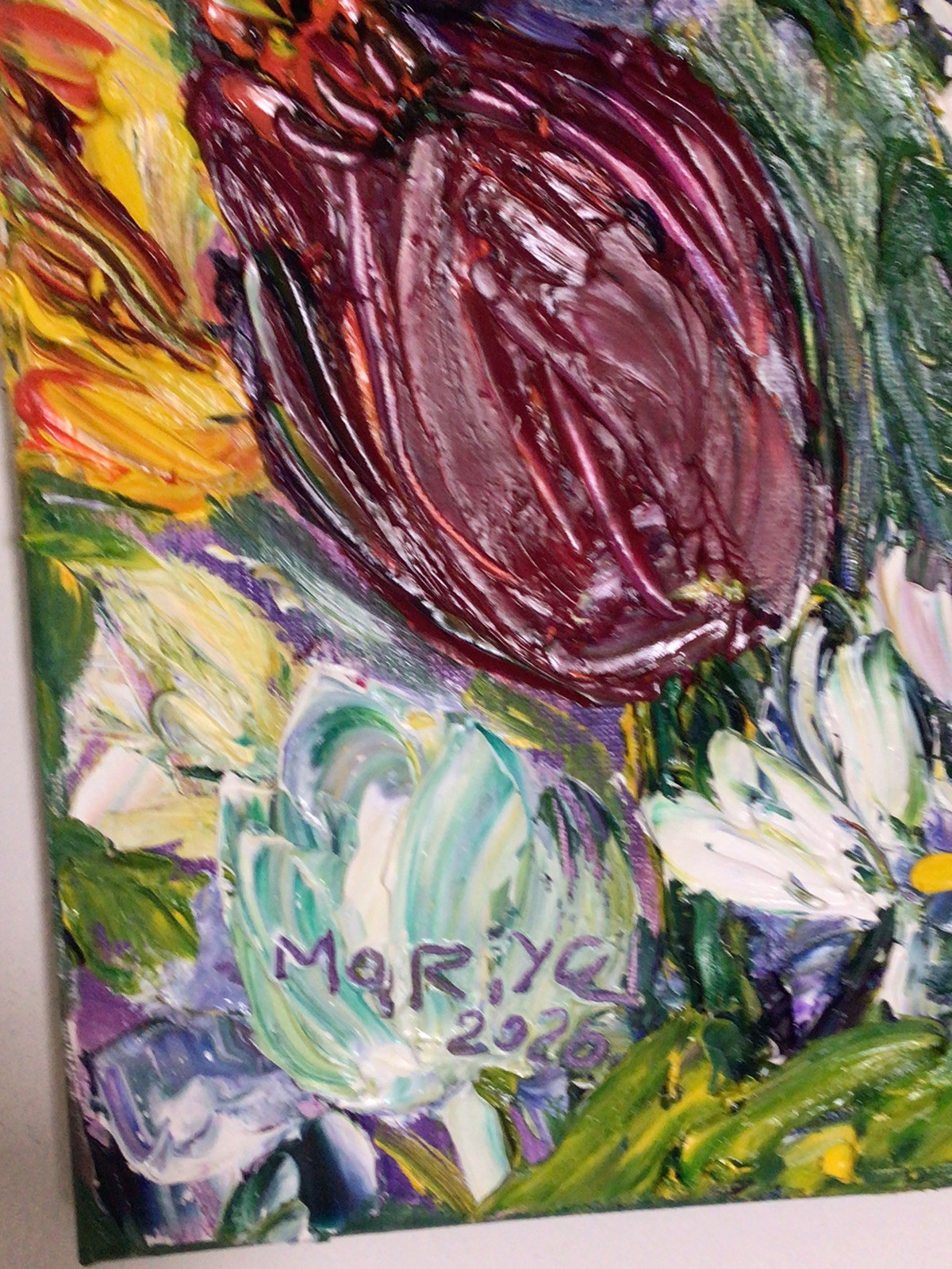Tulips .Original Oil Pairing