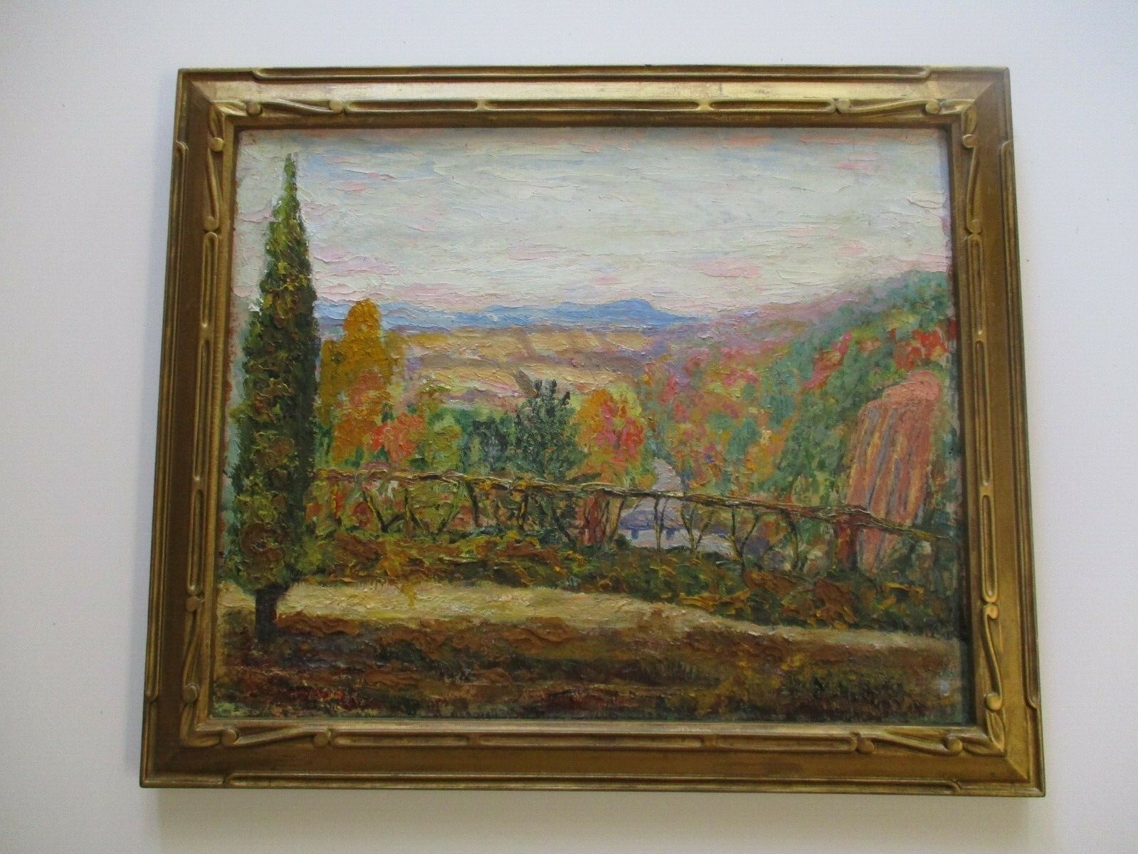 JOHN C PIERSON ANTIQUE OIL PAINTING LANDSCAPE IMPRESSIONIST CONNECTICUT LISTED