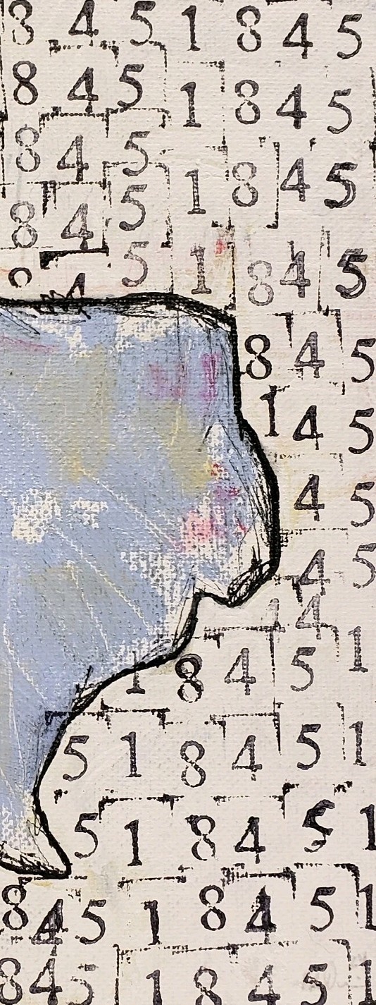 Original Abstract Modern Minimal Painting By K.A.Davis » Texas 1845 «