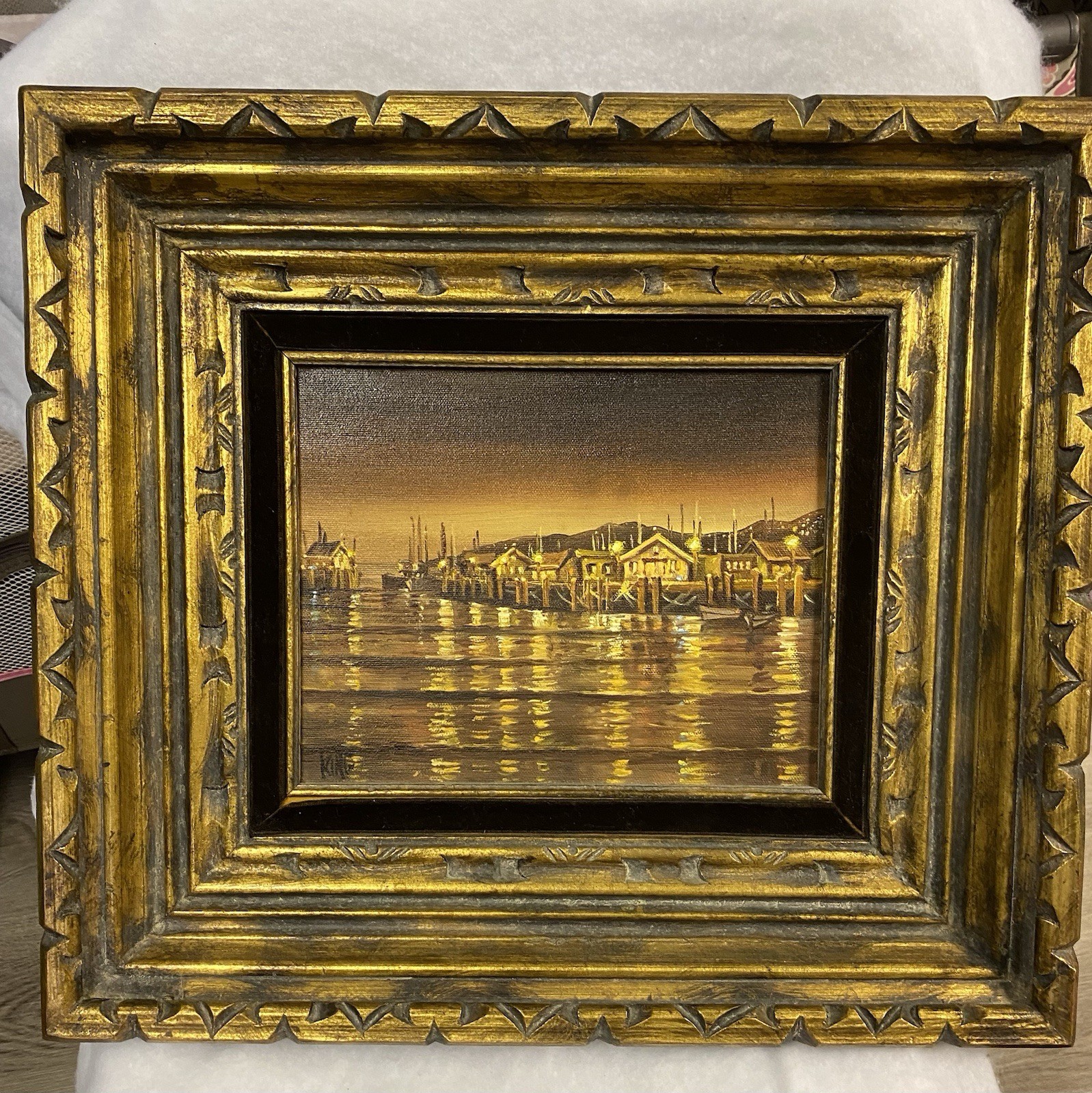 16” x 18” Original Oil Painting In Ornate Frame
