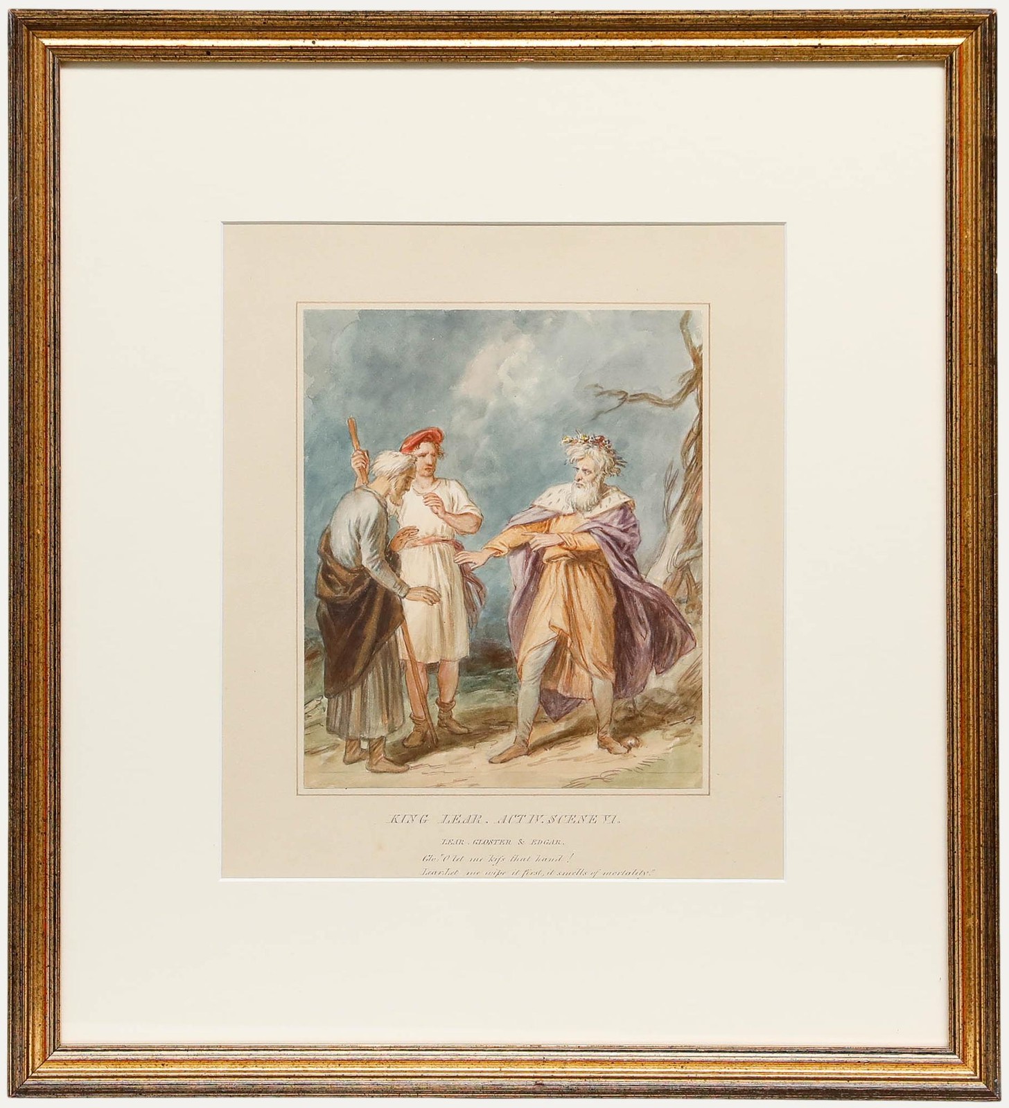 Late 19th Century Watercolour – King Lear