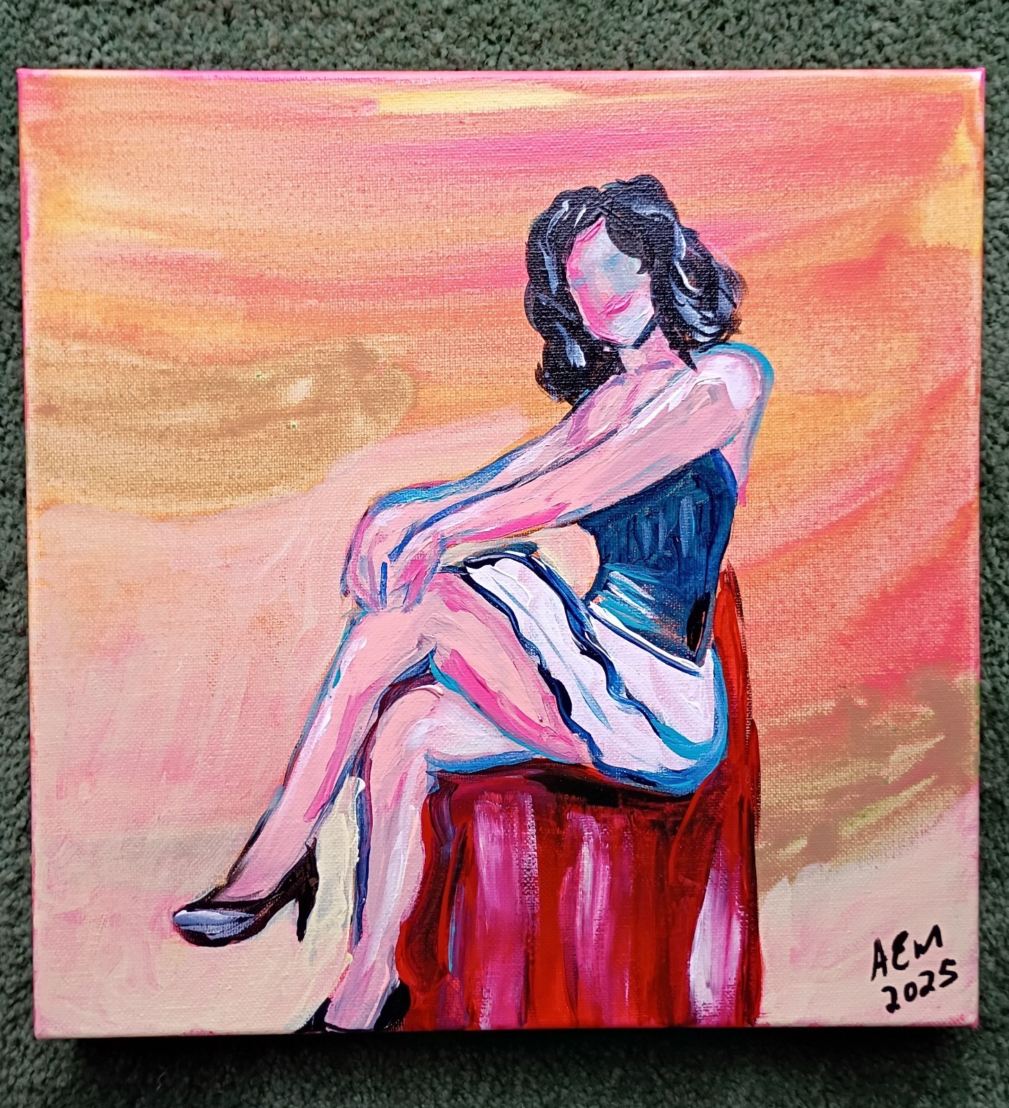 original acrylic painting on canvas «1953» by A.E.M.