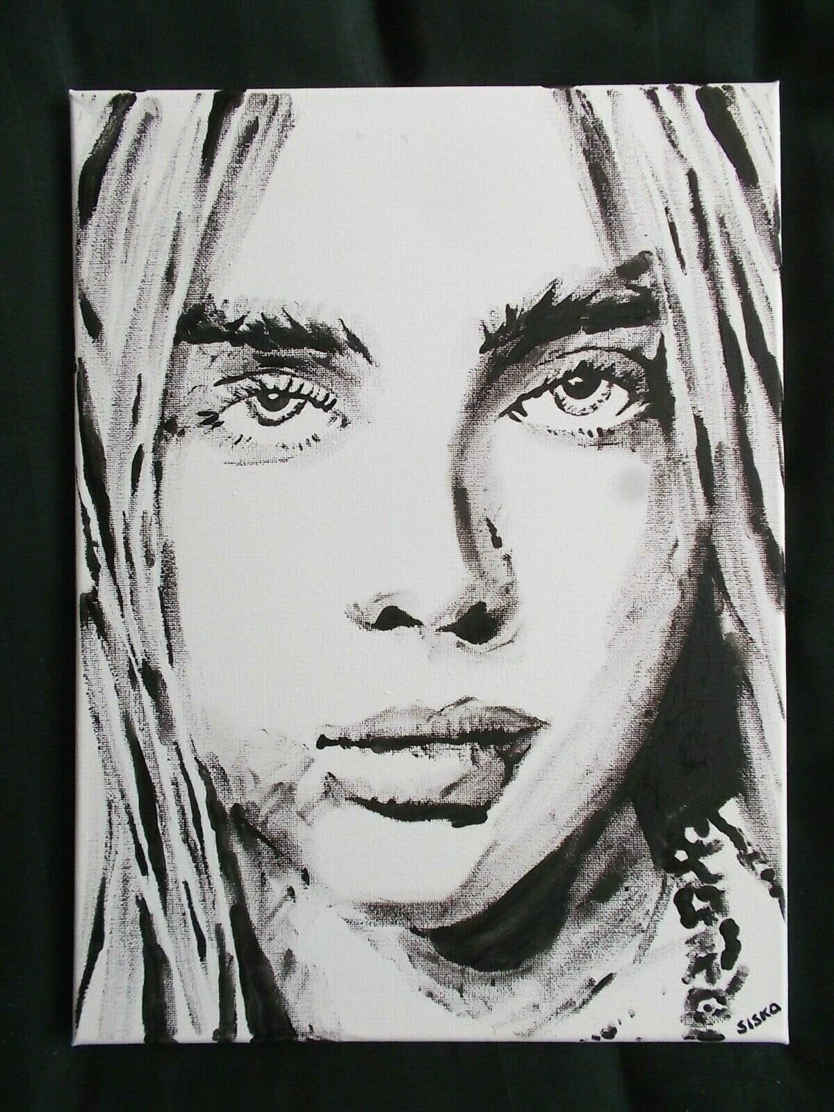 Canvas Art Painting Musician Singer Billie Eilish Sketch 16×12 inch