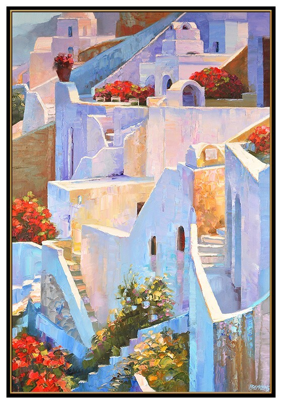 Howard Behrens Authentic Original Large Oil On Canvas Landscape Signed Painting