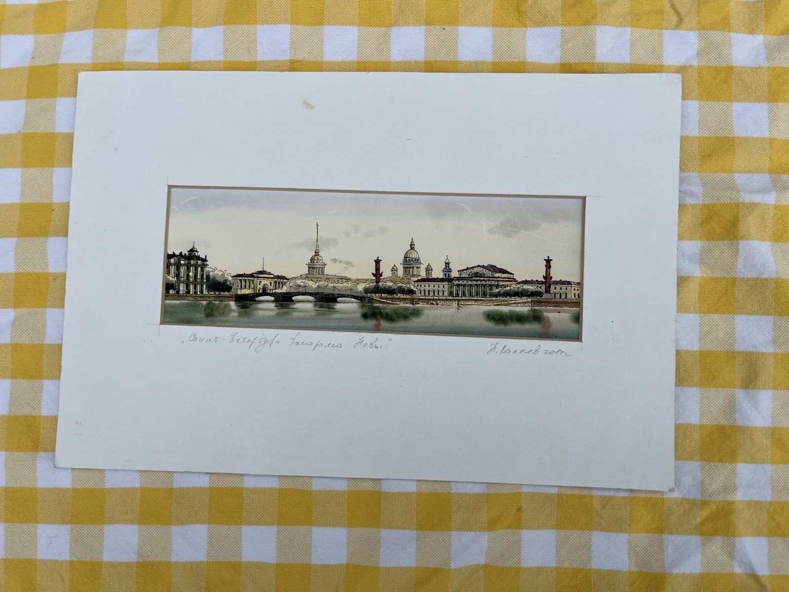 Original Painting Watercolor European Cityscape Wall Art Decor, Hand Signed