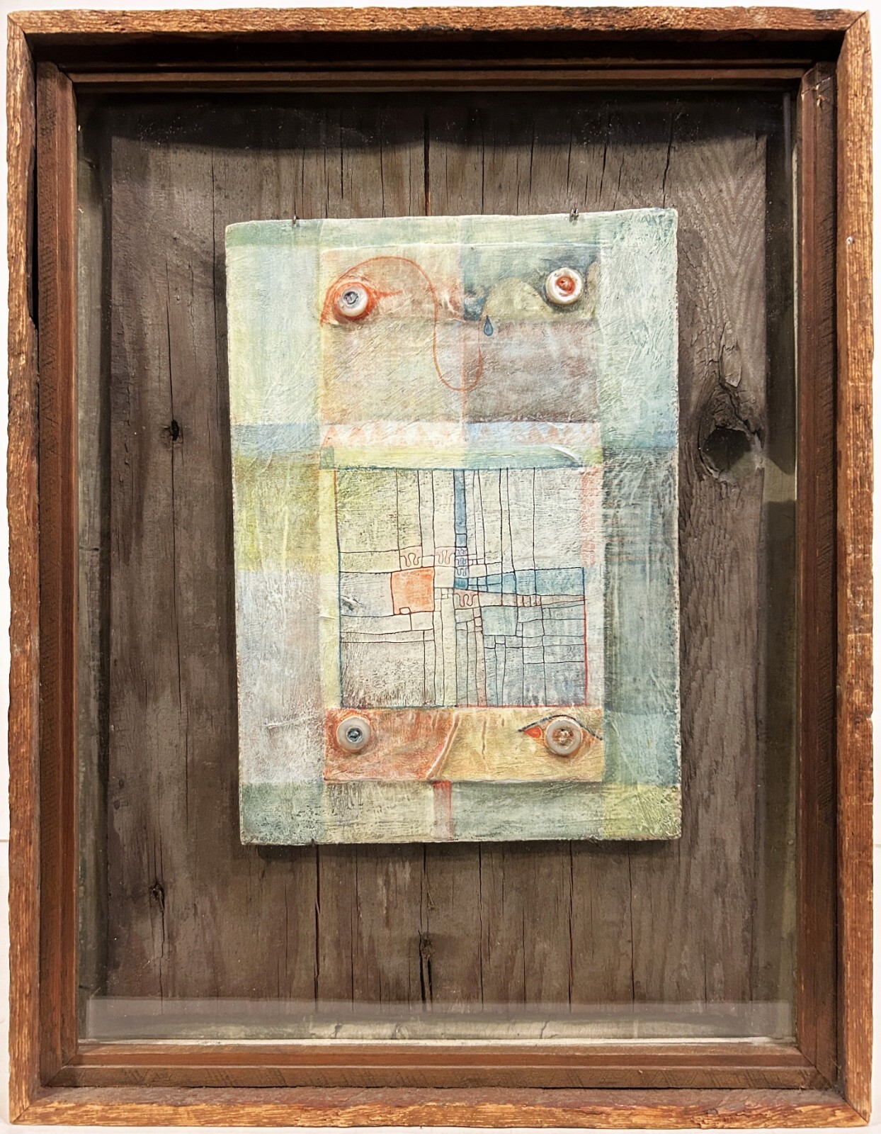 WALTER CLEVELAND 20th c. American PAFA Philadelphia ABSTRACT COMPOSITION 1961