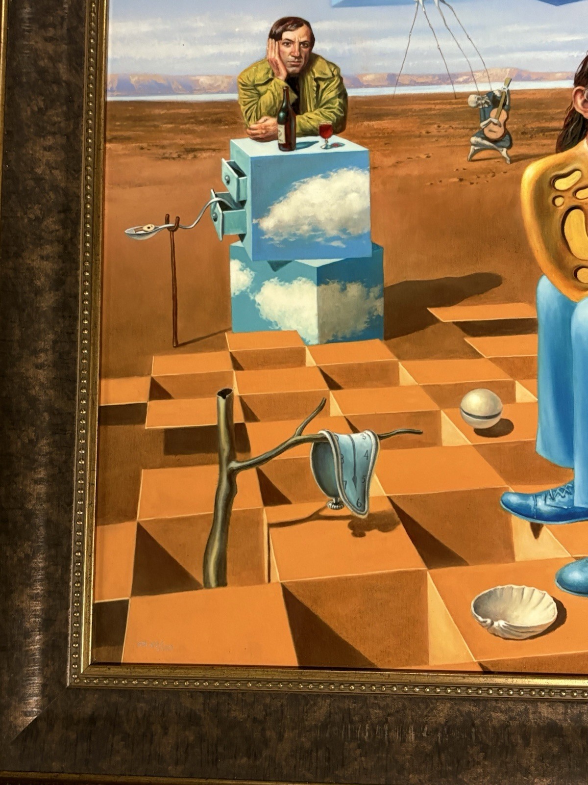 Michael Cheval Aluminum Through Dye Sublimation «Lullaby of Uncle Magritte»