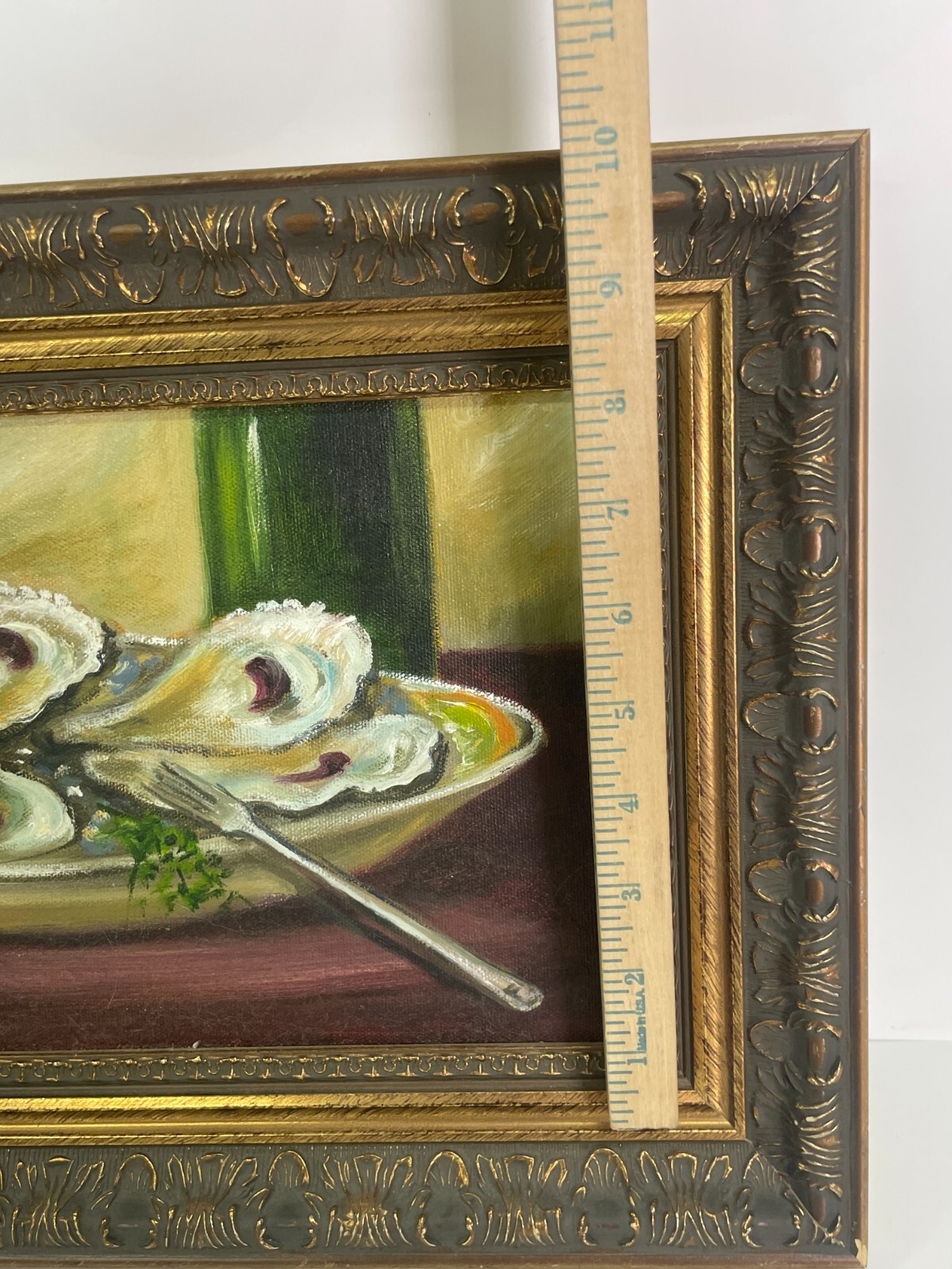 Louisiana Artist Katherine Rutledge Original Oil Painting Oyster Platter
