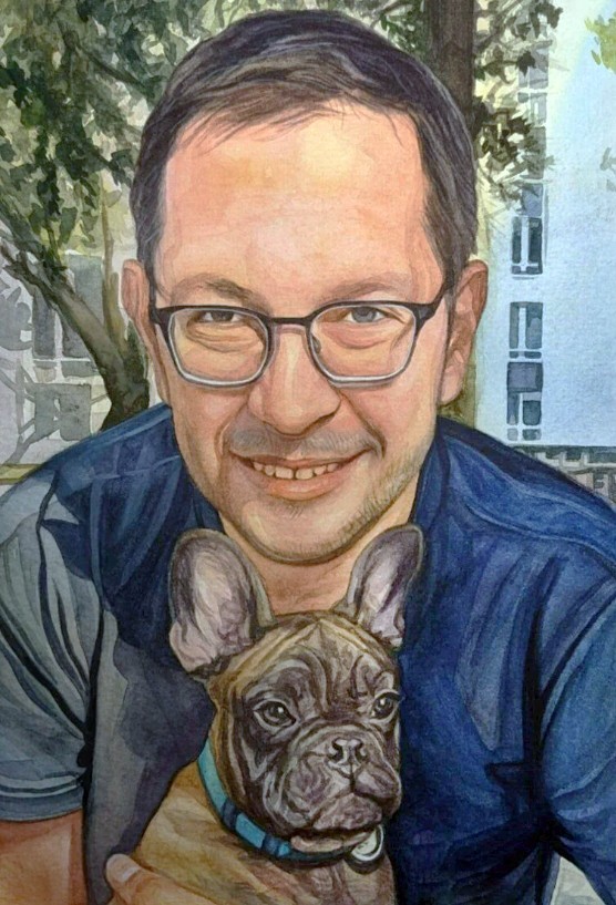Watercolor Painting from Photo Custom Portrait Family Couple Pet Gift Idea
