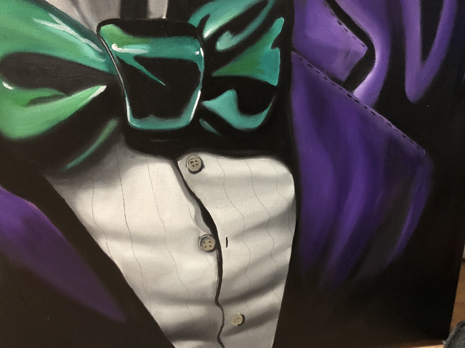 The JOKER “Just One Bad Day “ Oil Painting Portrait 36×48 By Arsenio Echevarria