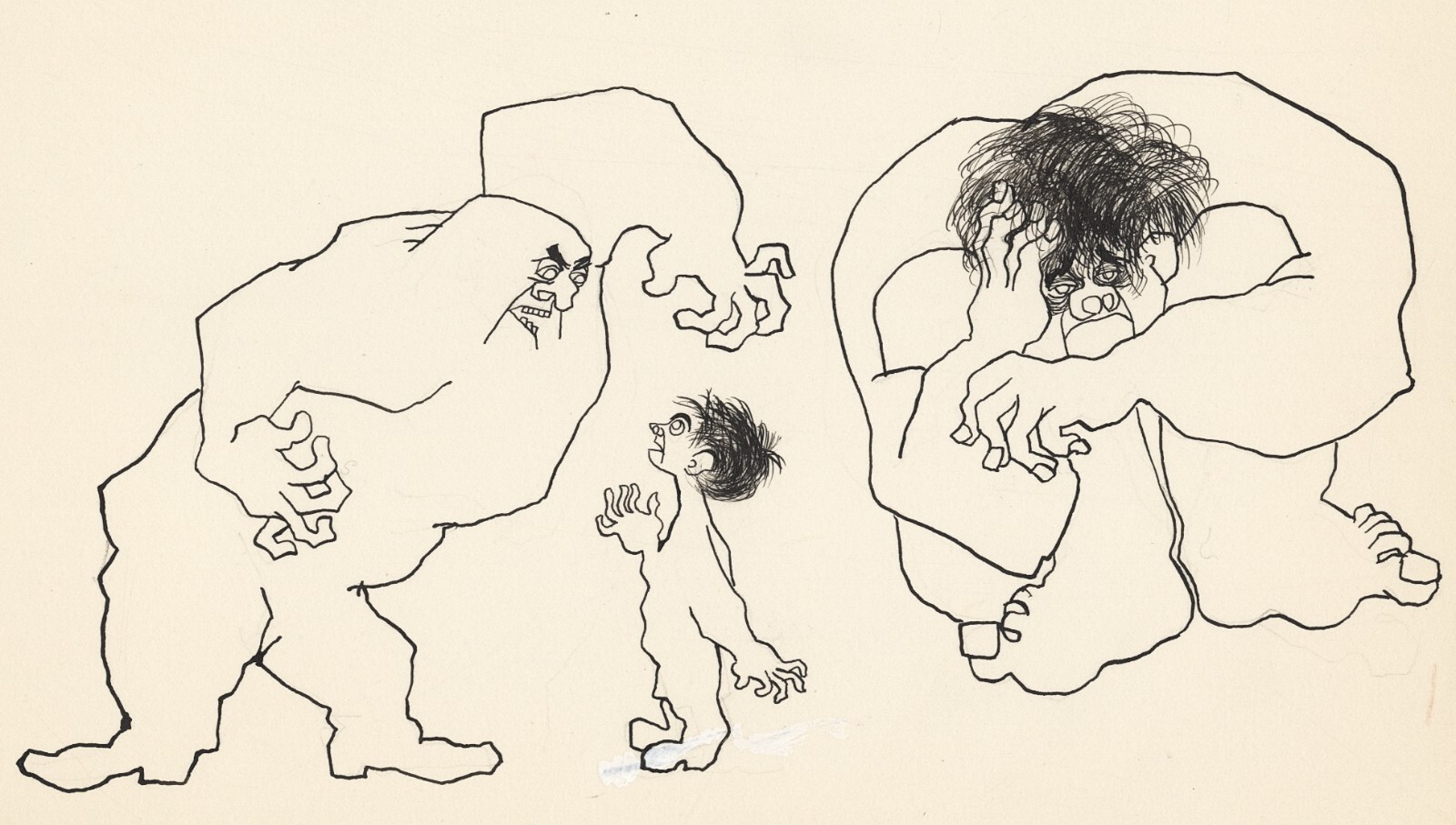 c. 1960’s Boy with his Consciousness ORIGINAL ART by Adriano Zannino