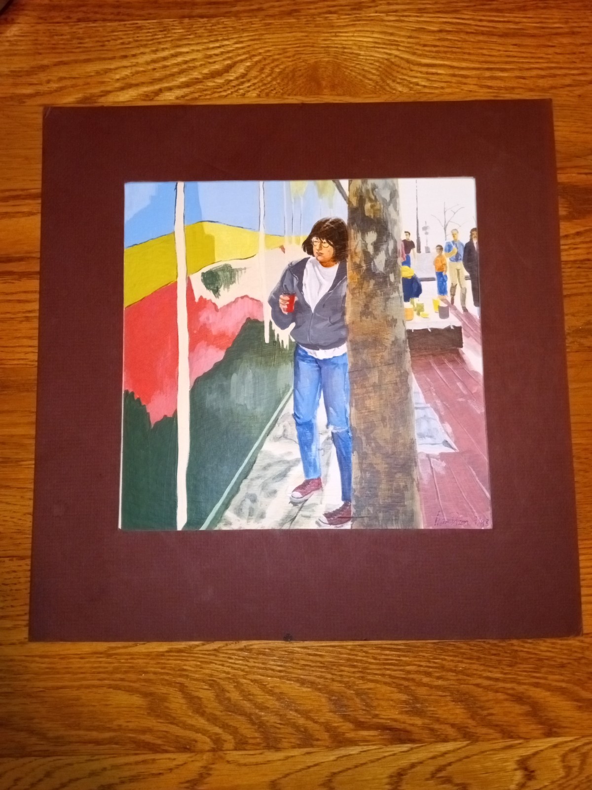 Early 1998 known international artist Lyz Dyzon painting Phillipines art