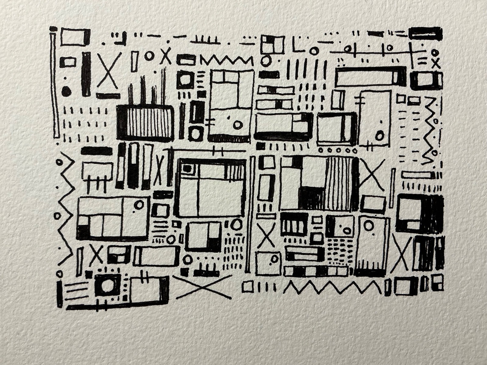 ACEO’s Kandinsky inspired original ink 3.5w x 5.5l inches, 2026