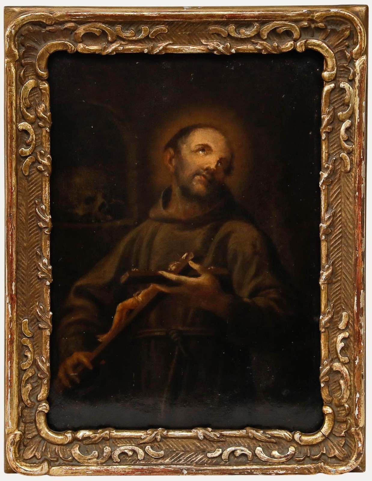 Spanish School 17th Century Oil – St. Francis of Assisi in Ecstasy
